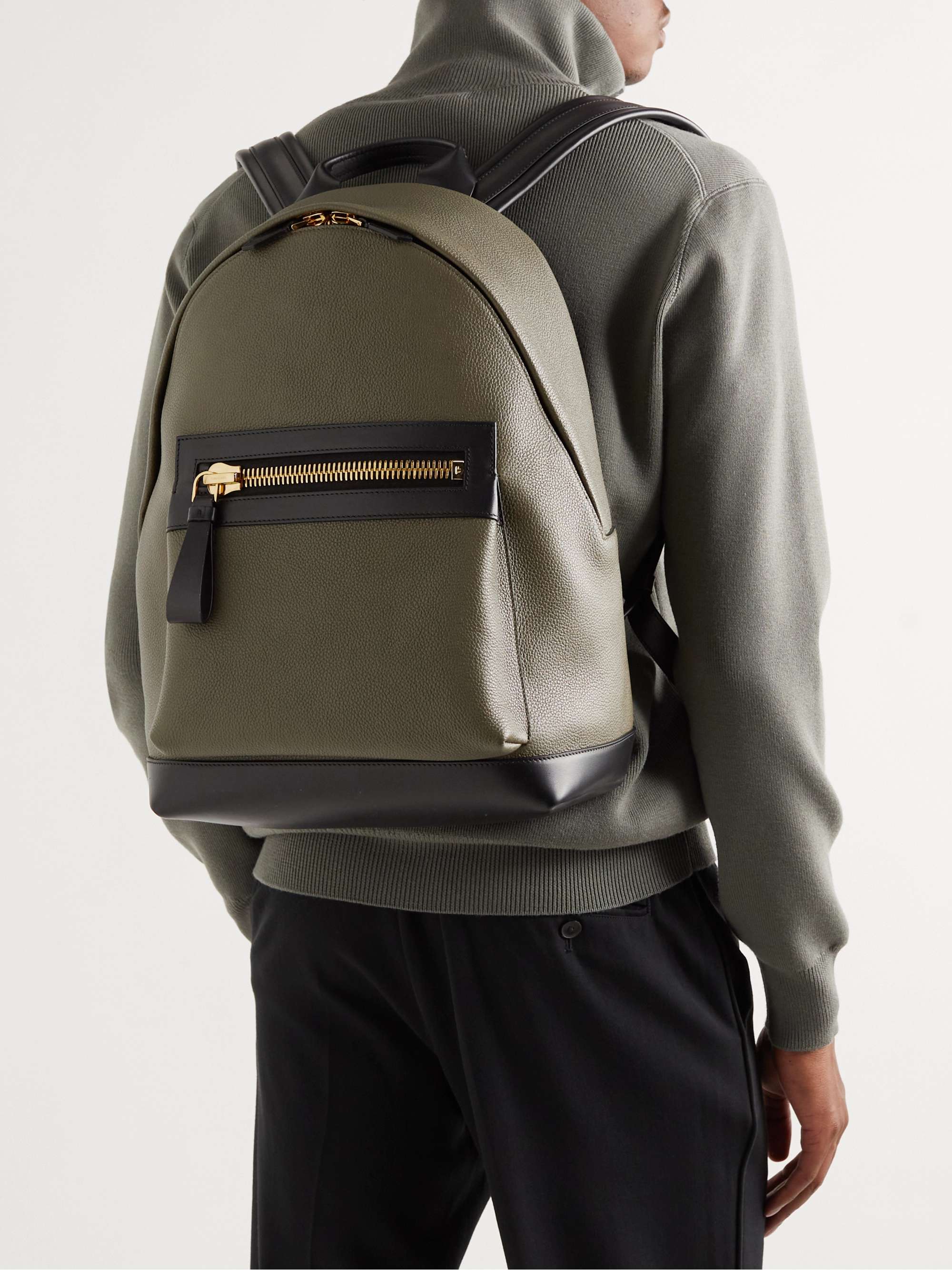 TOM FORD Buckley Pebble-Grain Leather Backpack