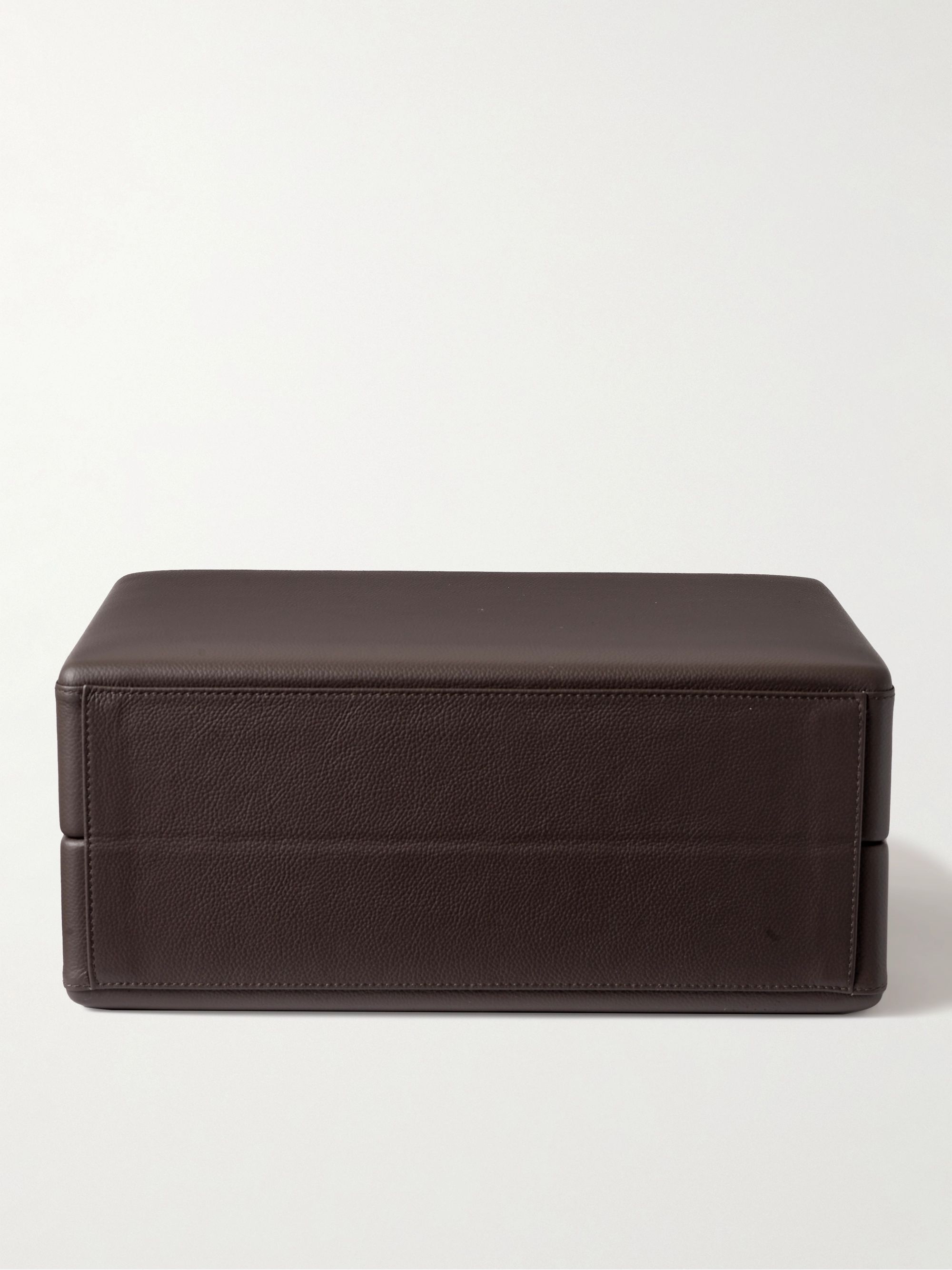 SCATOLA DEL TEMPO Valigetta Full-Grain Leather 16-Piece Travel Watch Case
