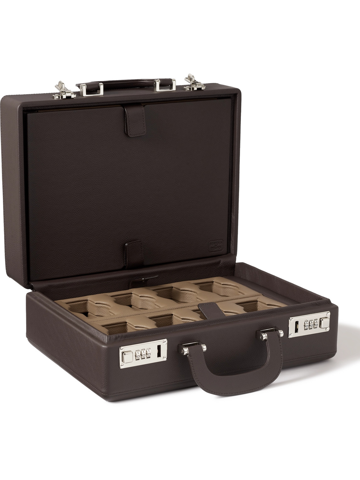 Valigetta Full-Grain Leather 16-Piece Travel Watch Case