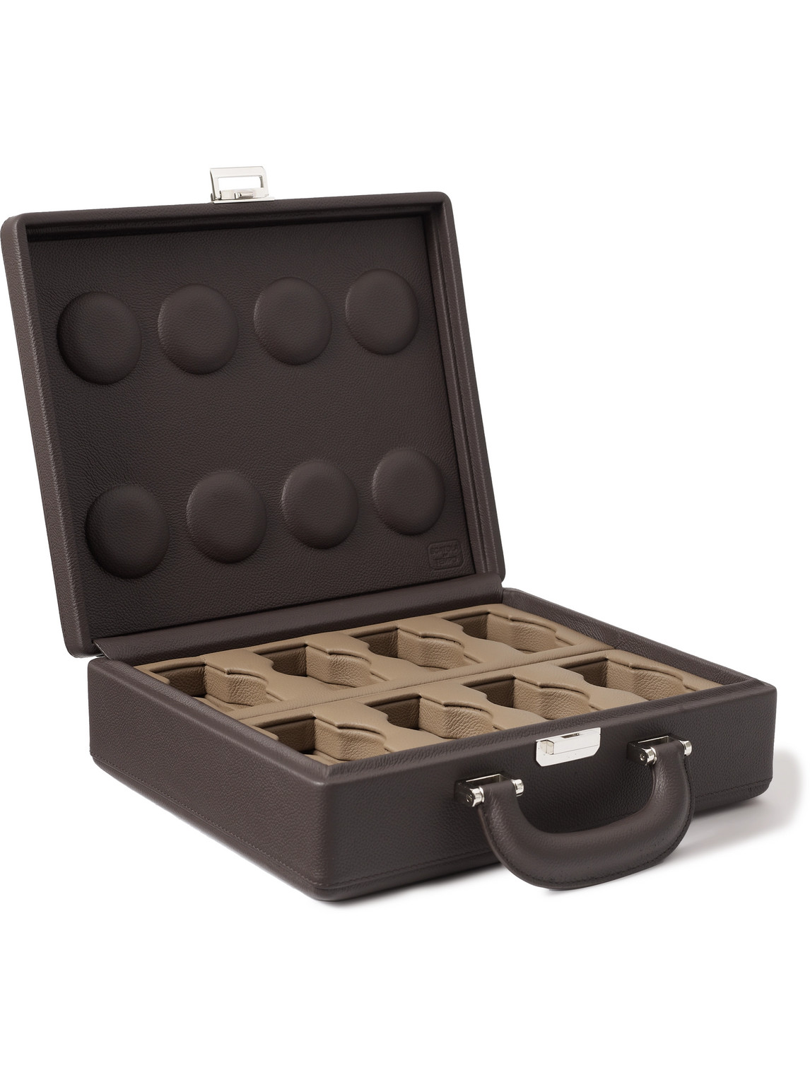 Valigetta Full-Grain Leather Eight-Piece Travel Watch Case