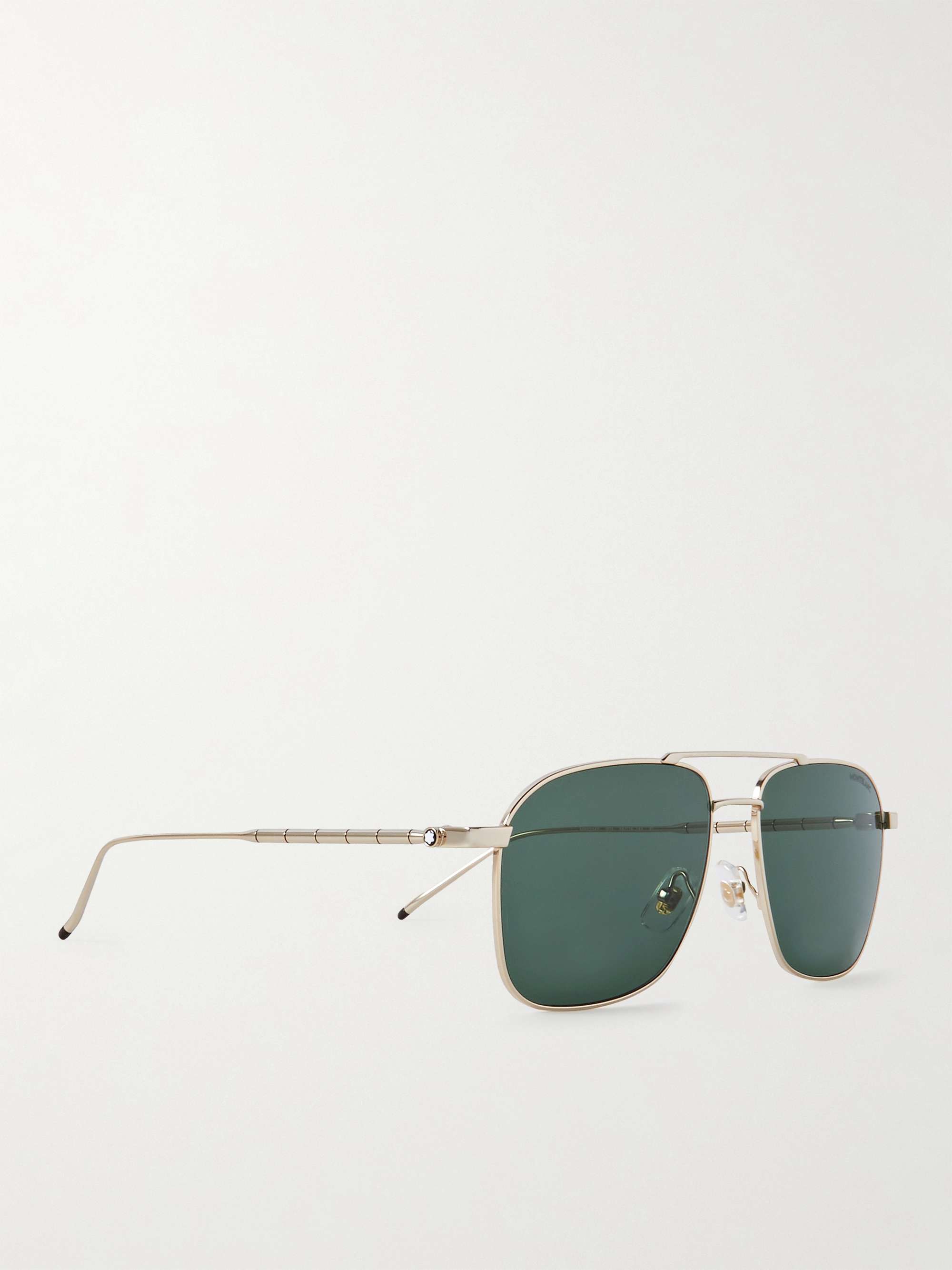 MONTBLANC Aviator-Style Gold-Tone Sunglasses