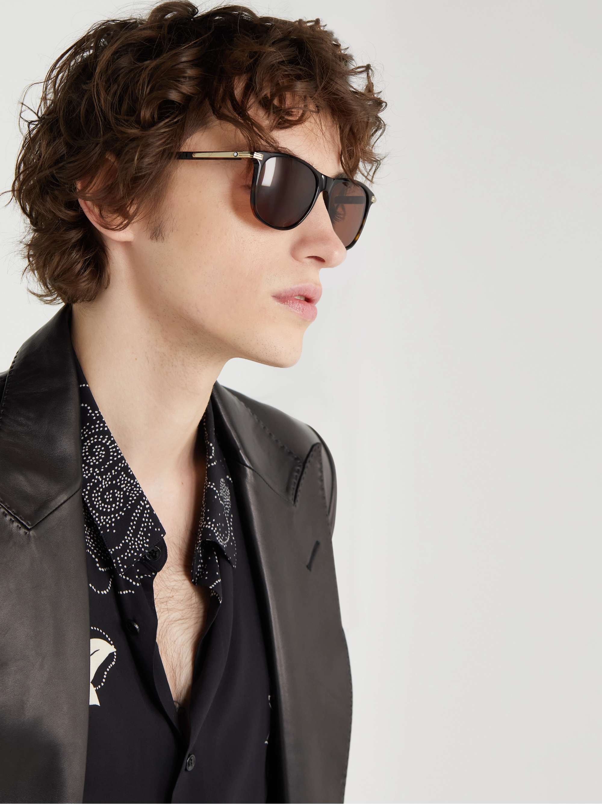 MONTBLANC Square-Frame Acetate Sunglasses