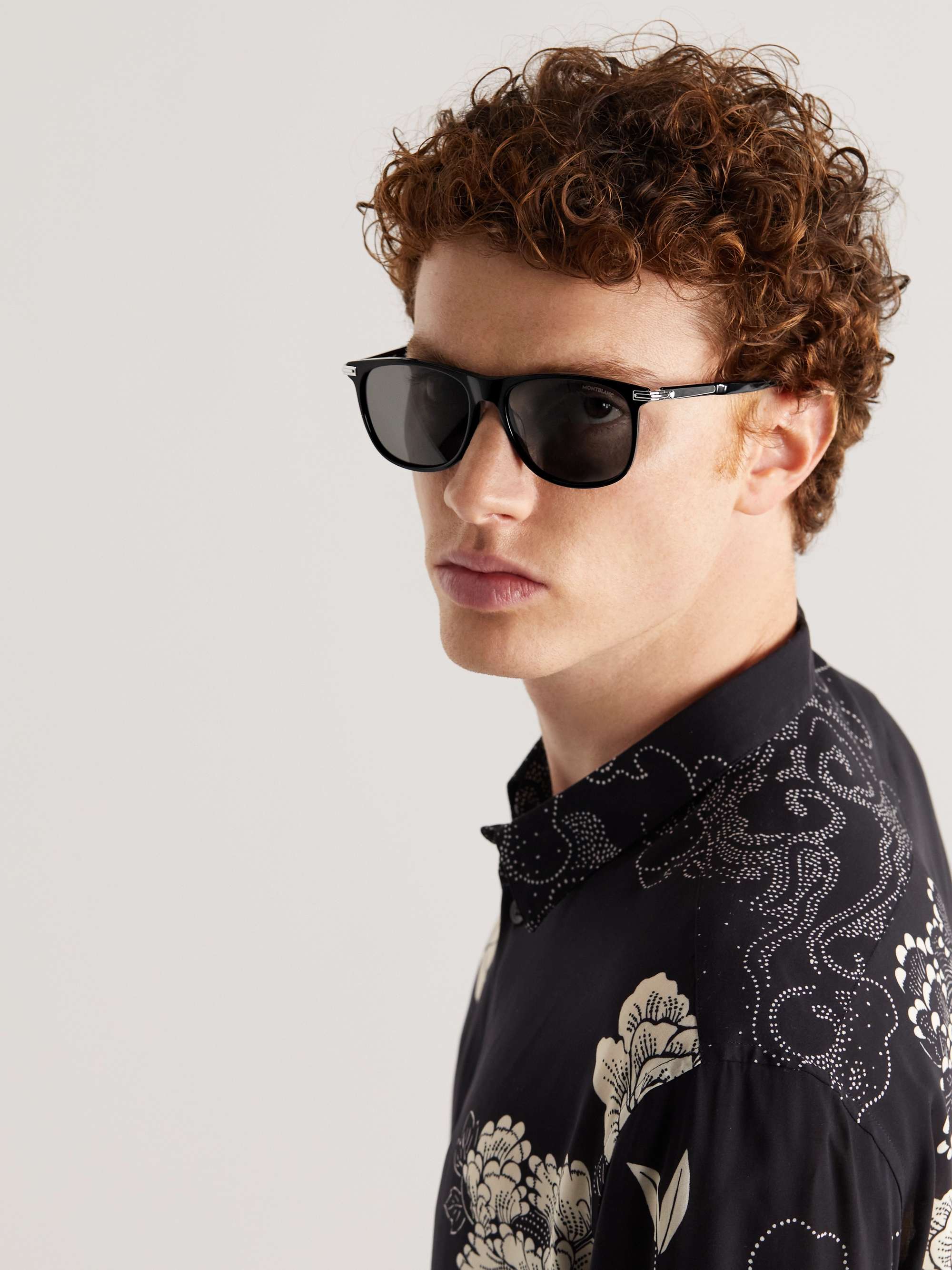 MONTBLANC Square-Frame Acetate Sunglasses