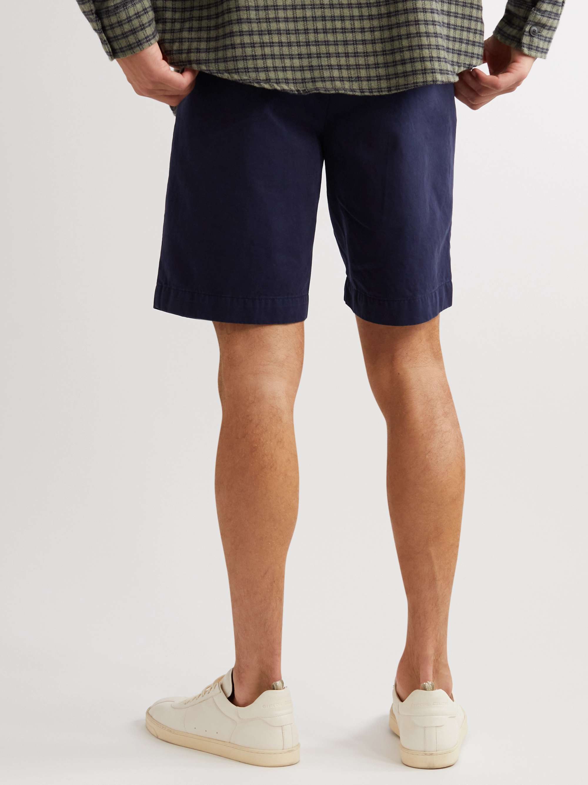 MR P. Straight-Leg Garment-Dyed Cotton-Twill Bermuda Shorts