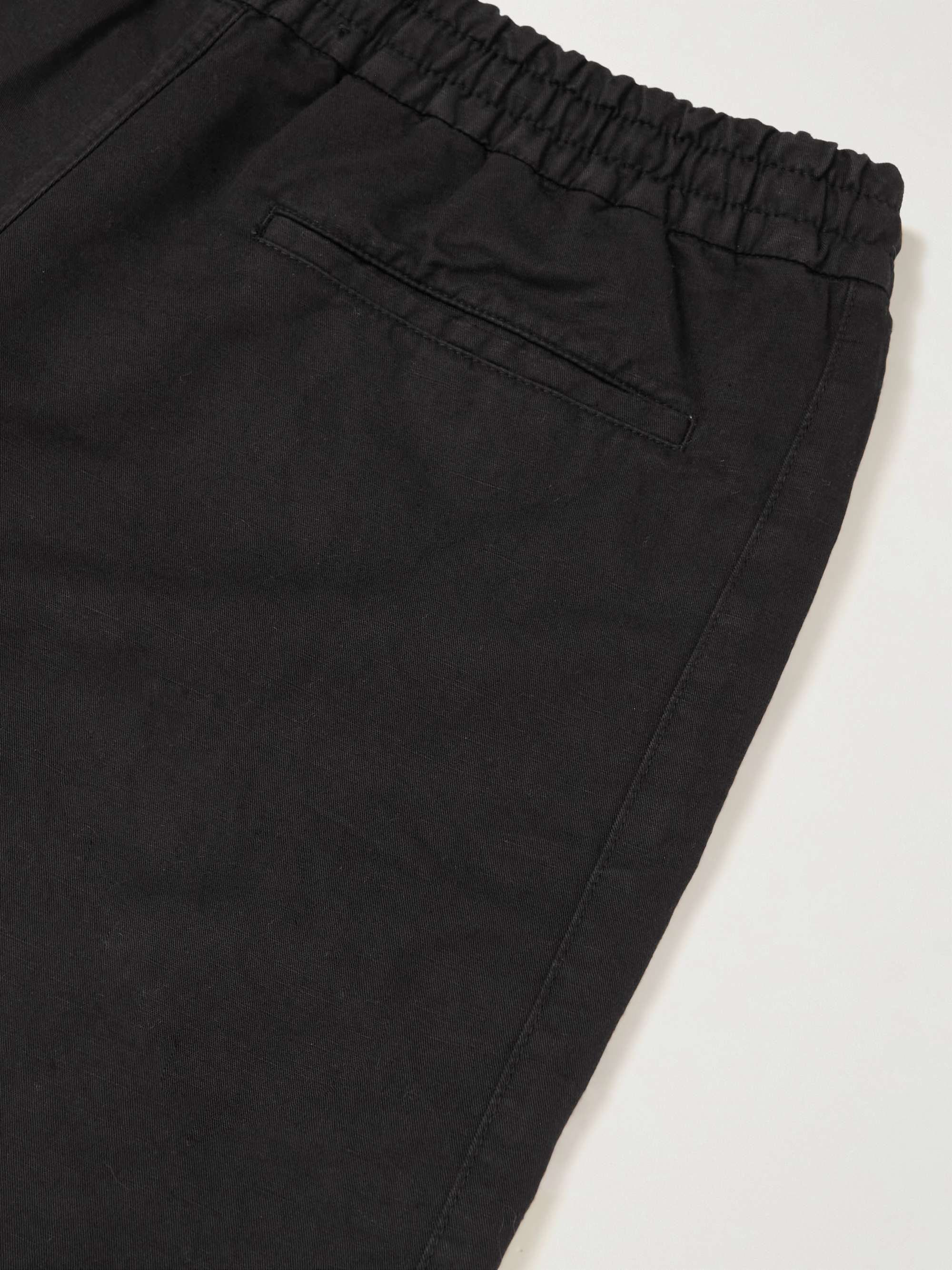 MR P. Straight-Leg Cotton and Linen-Blend Drawstring Shorts