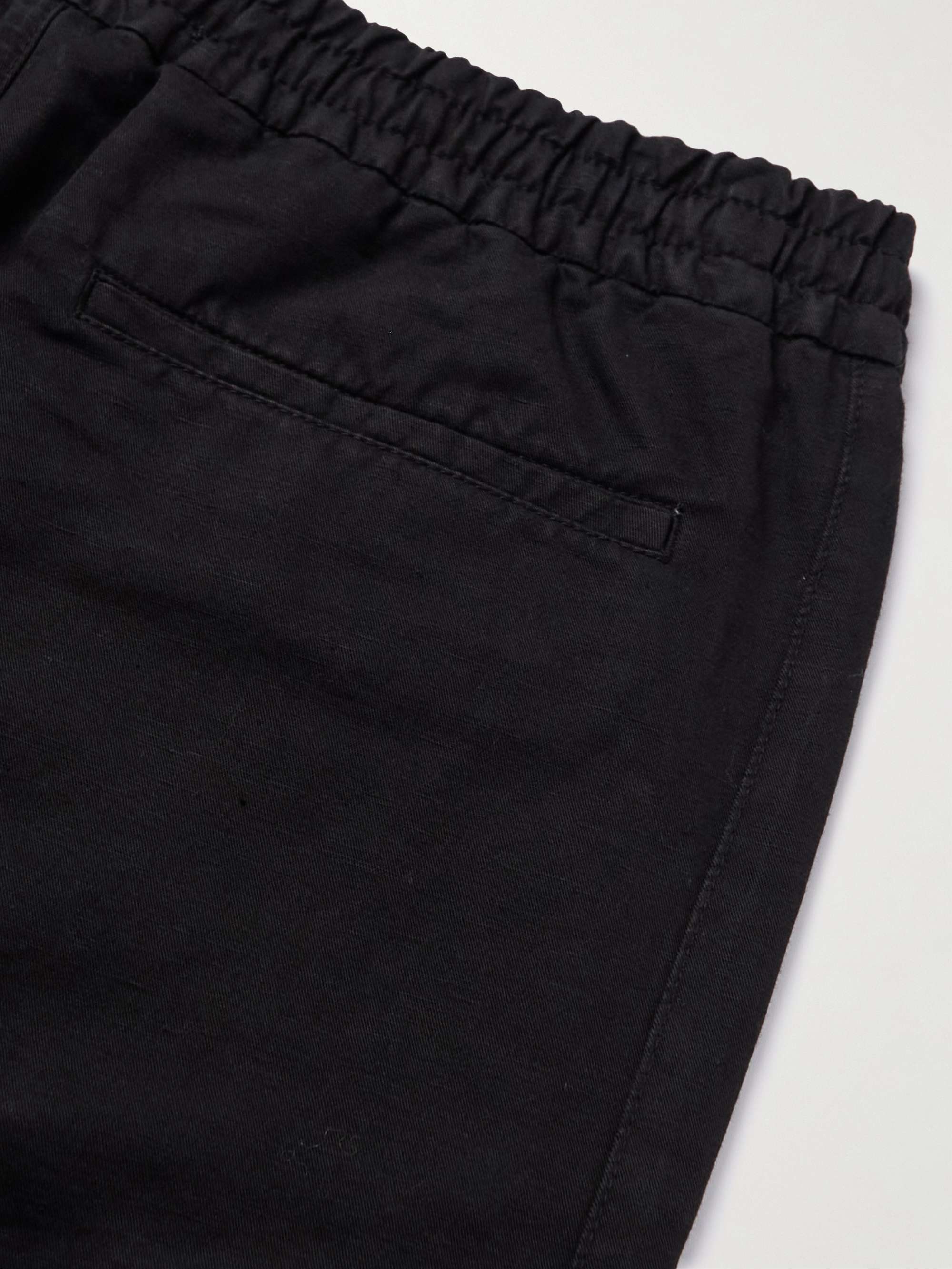 MR P. Straight-Leg Cotton and Linen-Blend Drawstring Shorts