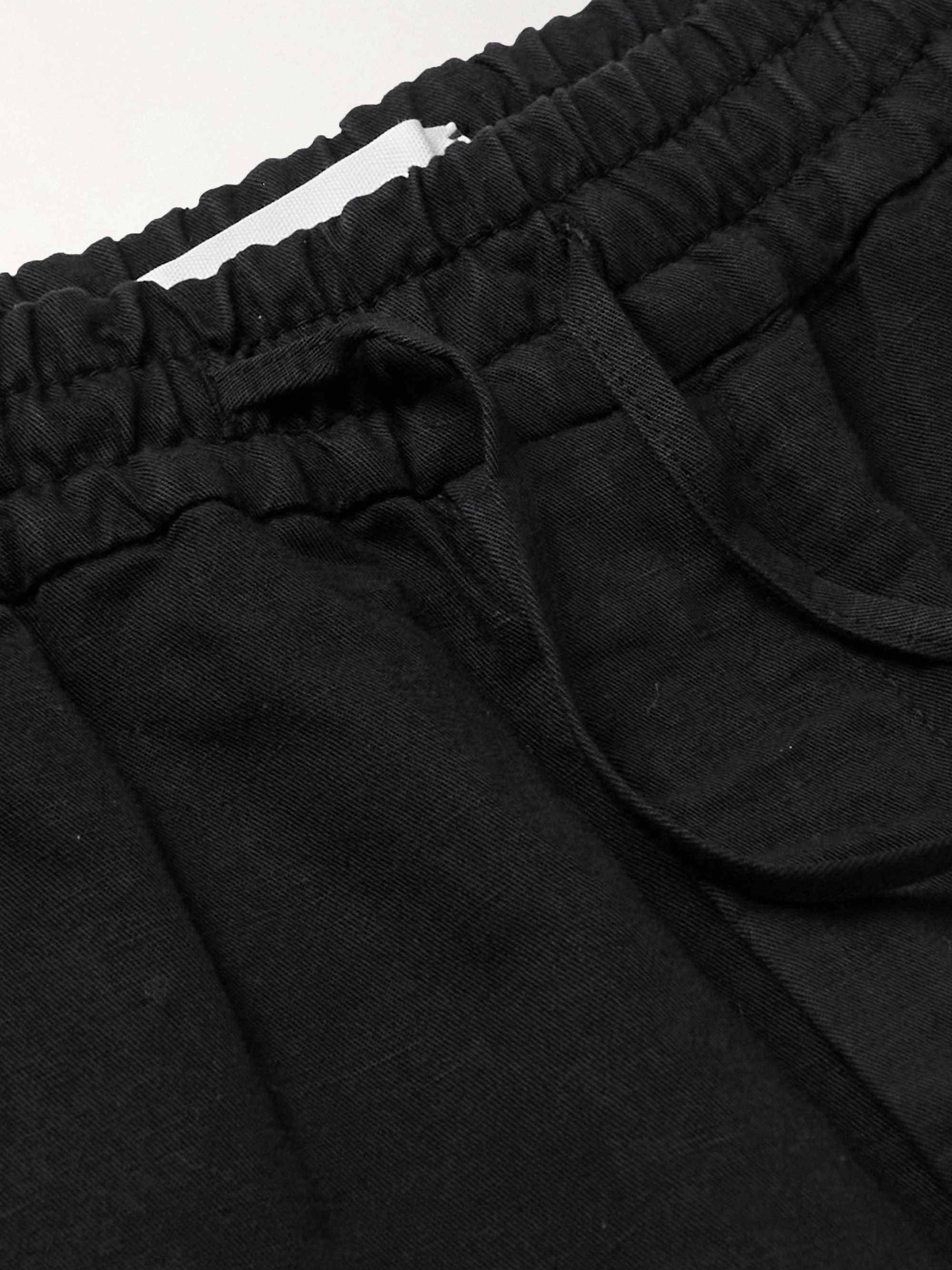 MR P. Straight-Leg Cotton and Linen-Blend Drawstring Shorts