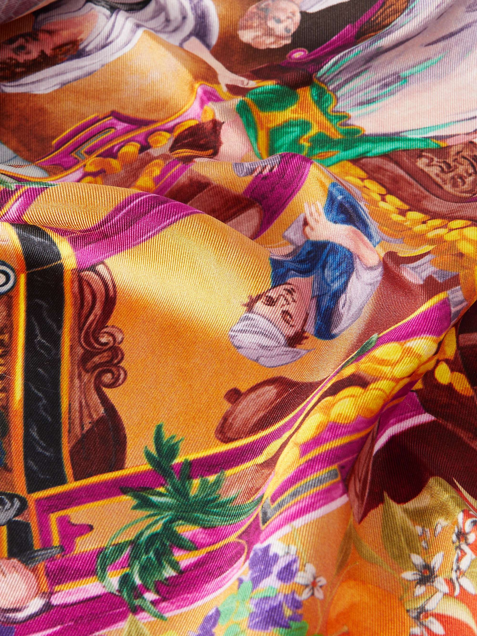 RUBINACCI Aquafrescaio Printed Silk-Twill Pocket Square