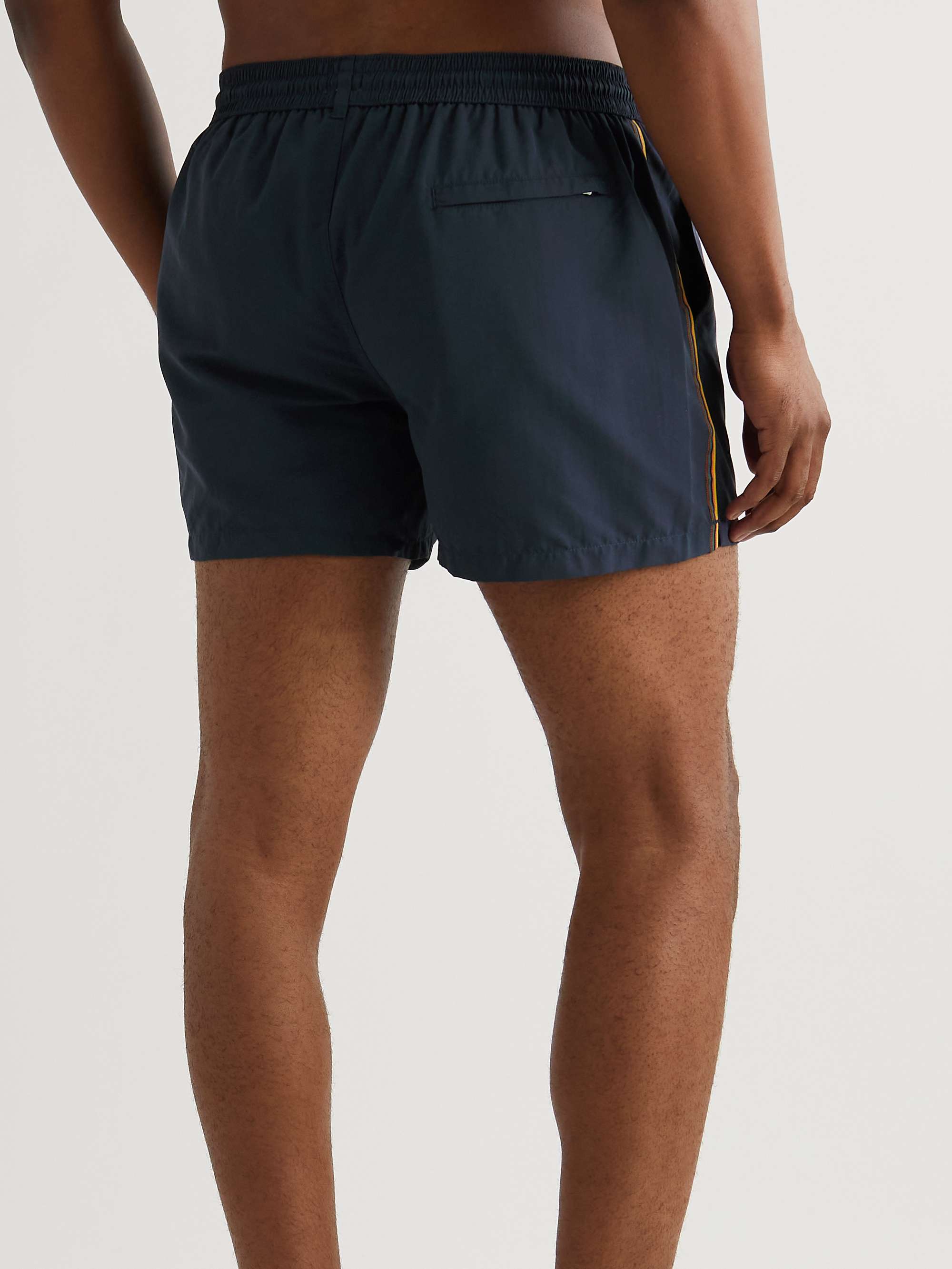 PAUL SMITH Slim-Fit Short-Length Striped Recycled Swim Shorts