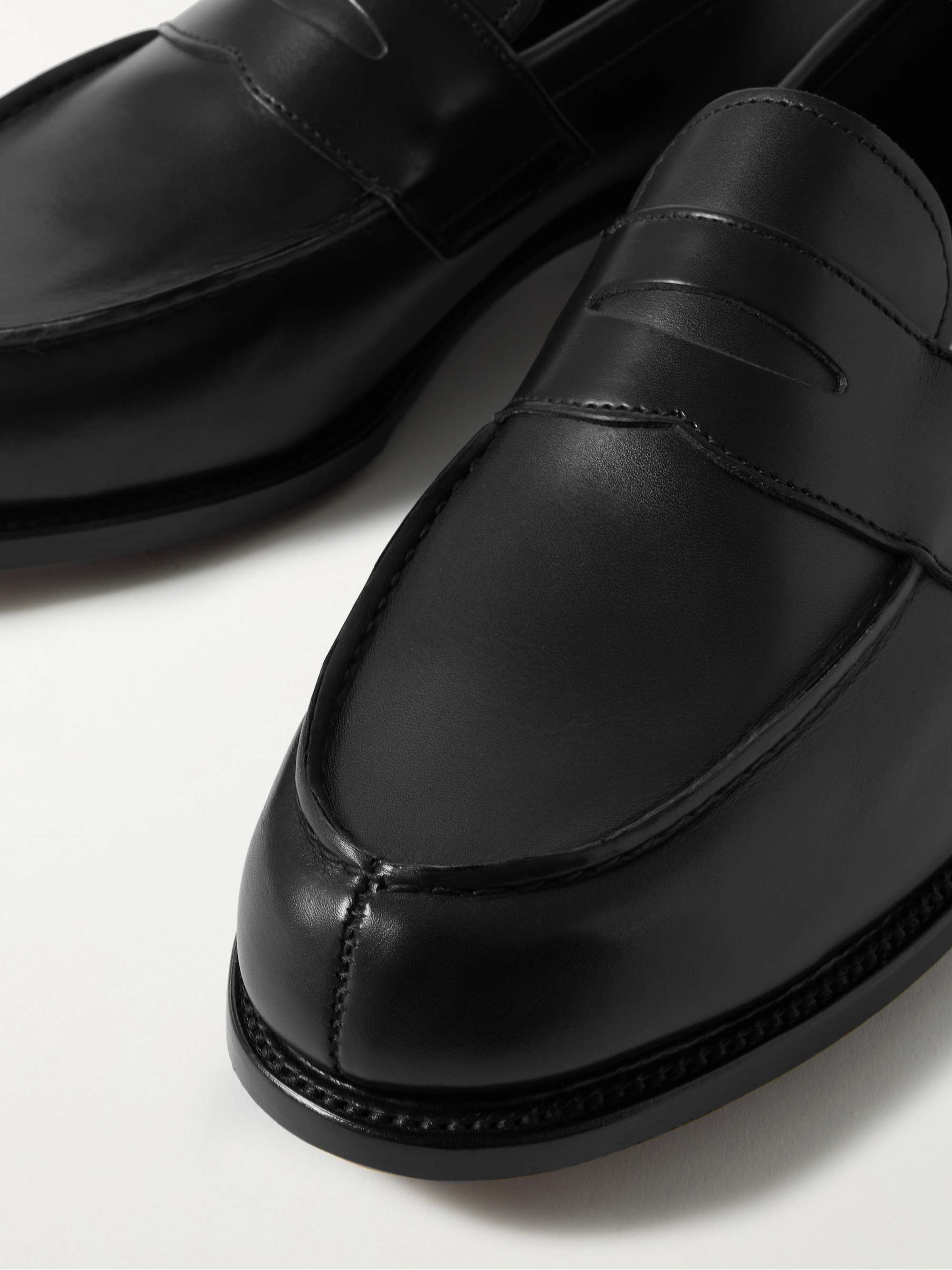 GEORGE CLEVERLEY Cannes Leather Penny Loafers for Men | MR PORTER