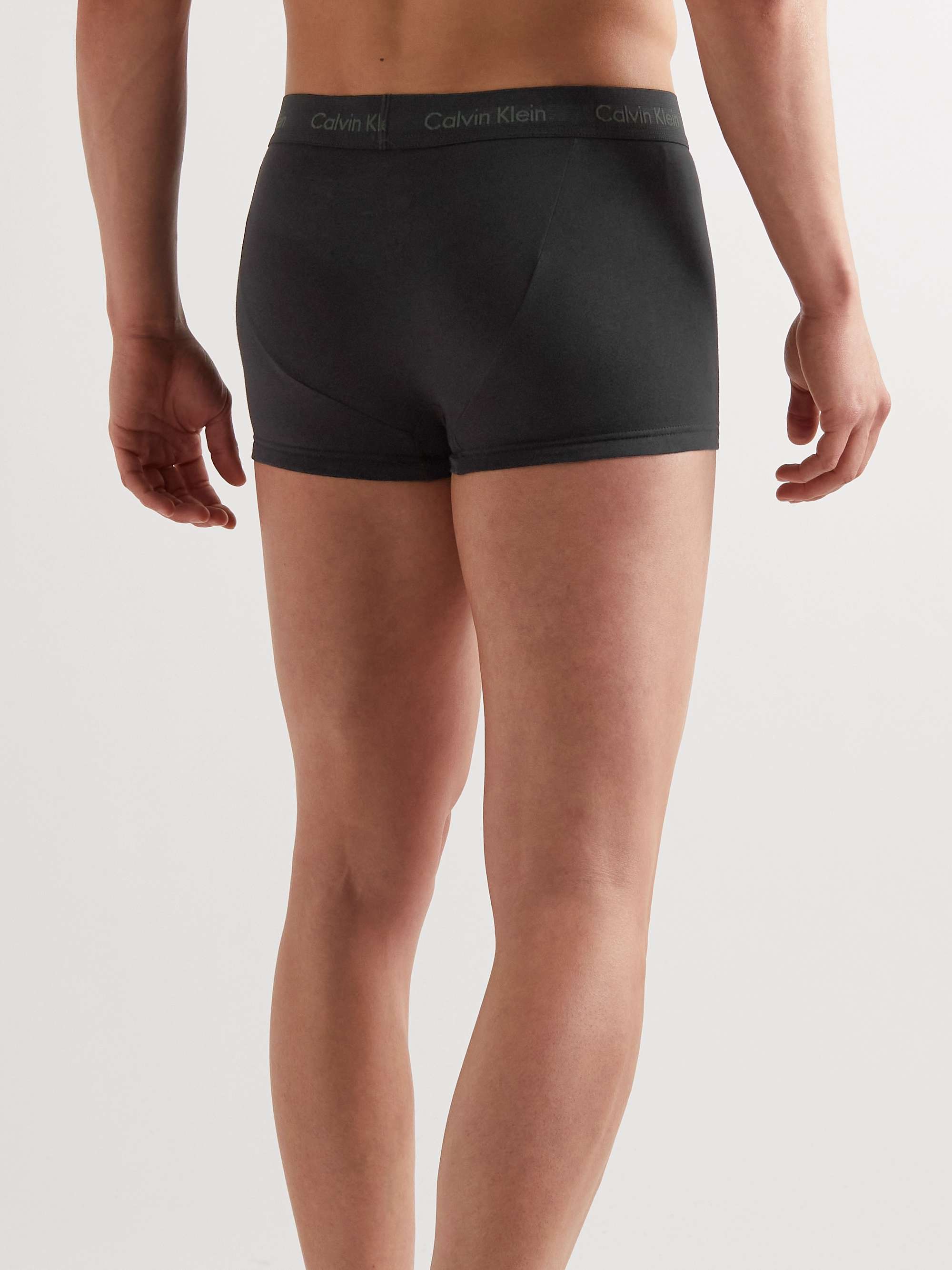 CALVIN KLEIN UNDERWEAR Three-Pack Stretch-Cotton Boxer Briefs