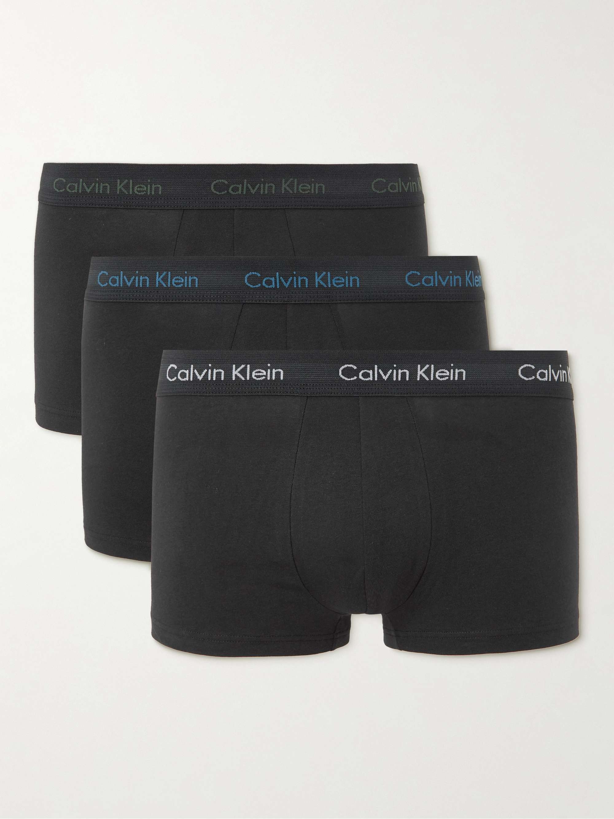 CALVIN KLEIN UNDERWEAR Three-Pack Stretch-Cotton Boxer Briefs
