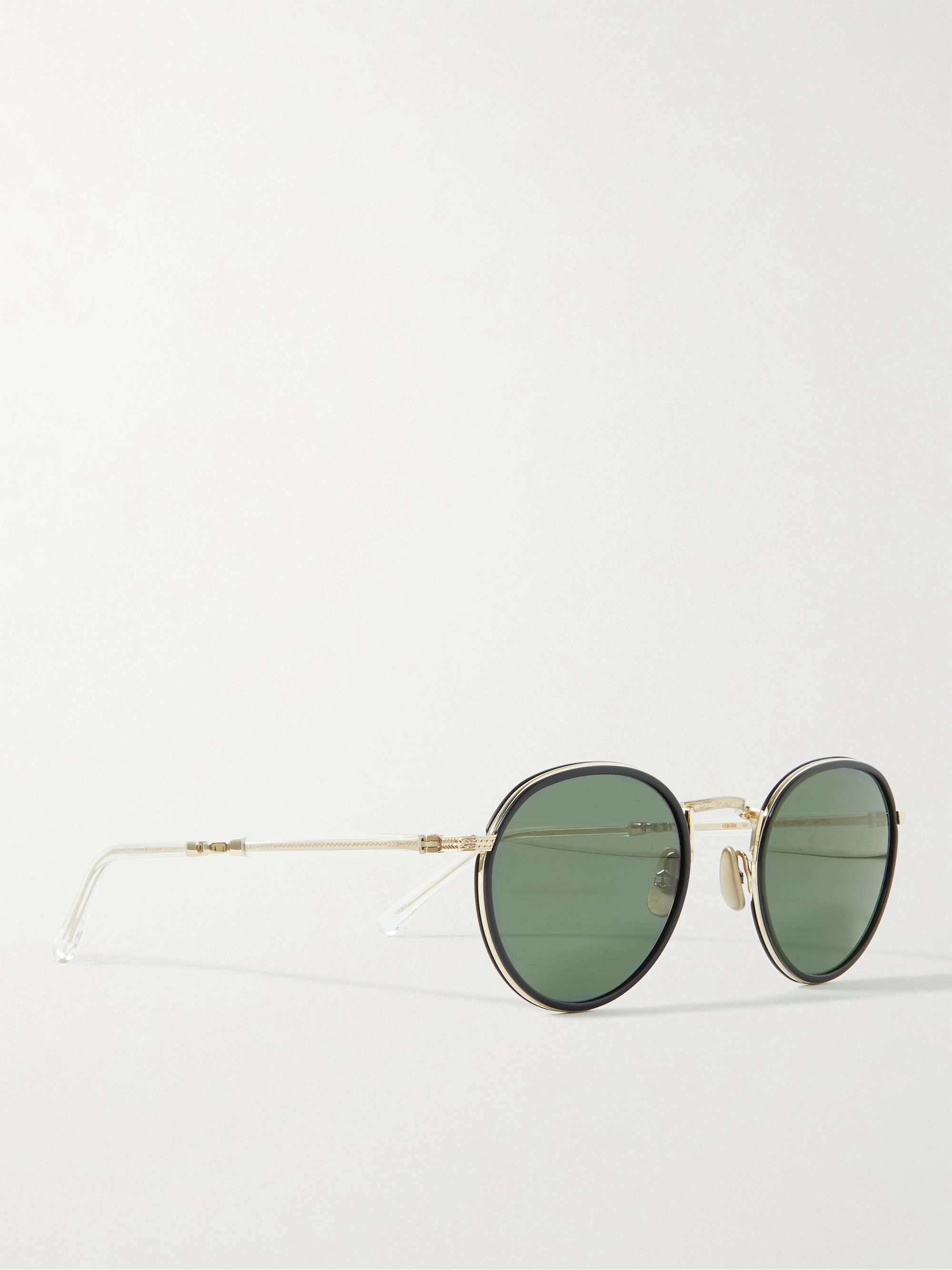 MR LEIGHT Billie Round-Frame Titanium and Acetate Sunglasses