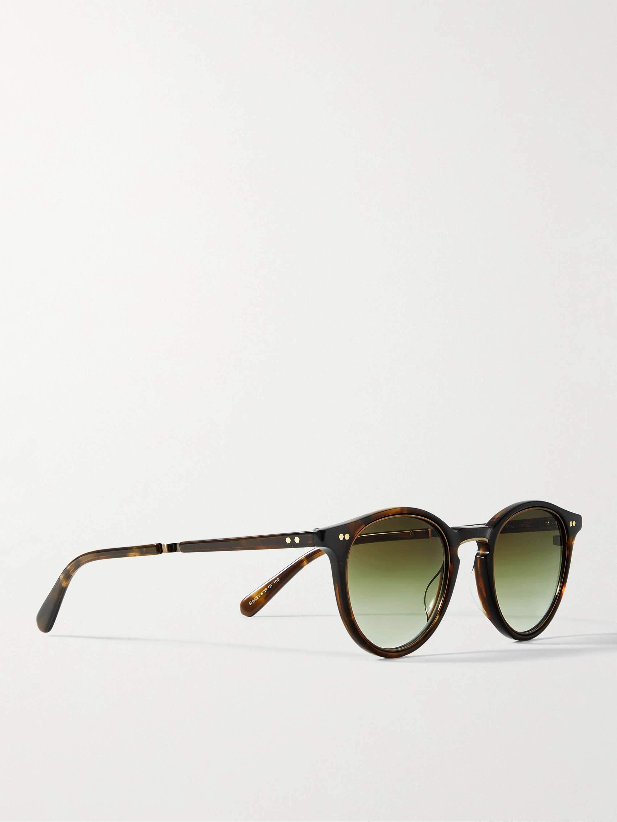 MR LEIGHT Marmont S Round-Frame Tortoiseshell Acetate and Gold-Tone Sunglasses