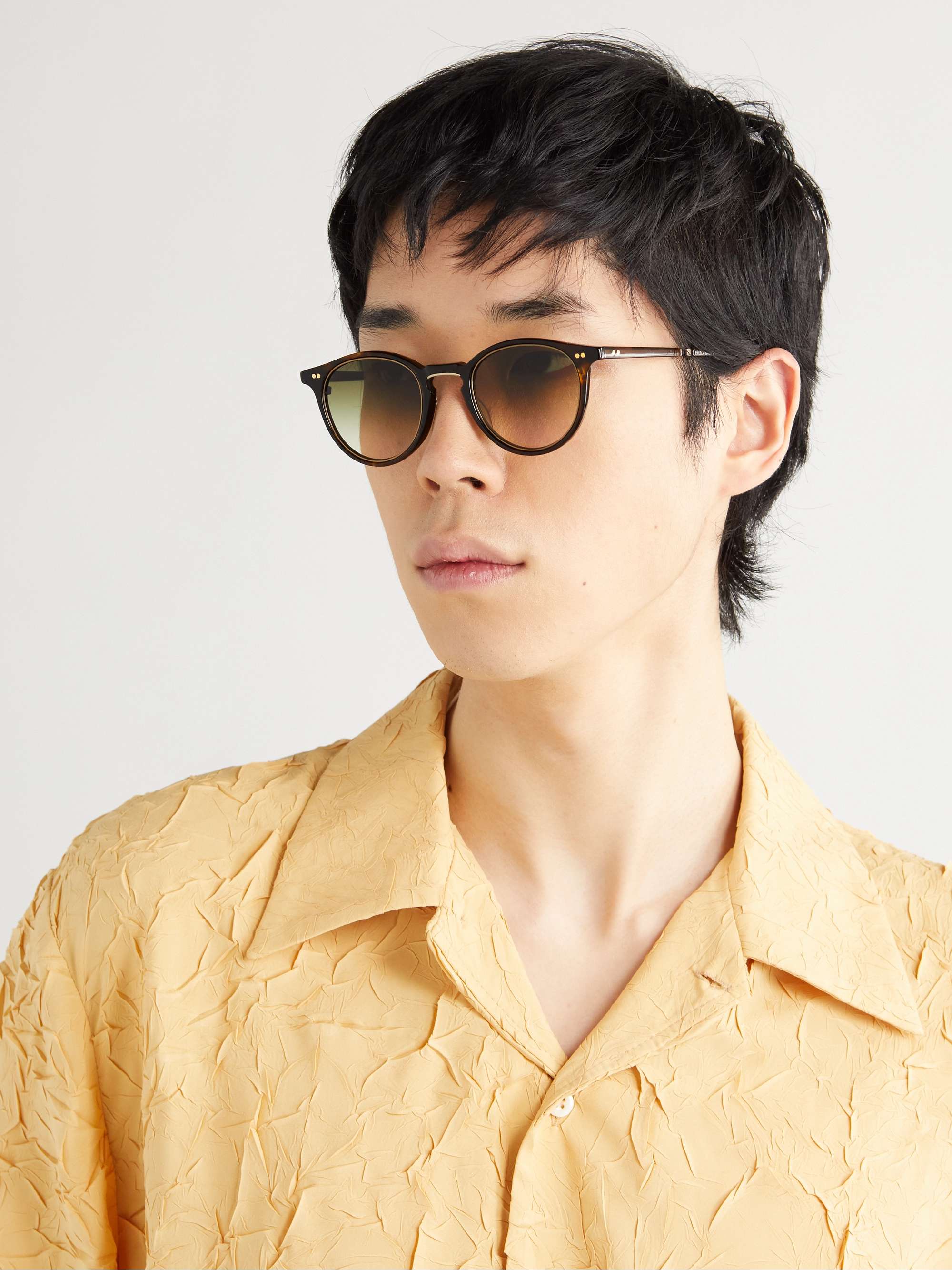 MR LEIGHT Marmont S Round-Frame Tortoiseshell Acetate and Gold-Tone Sunglasses