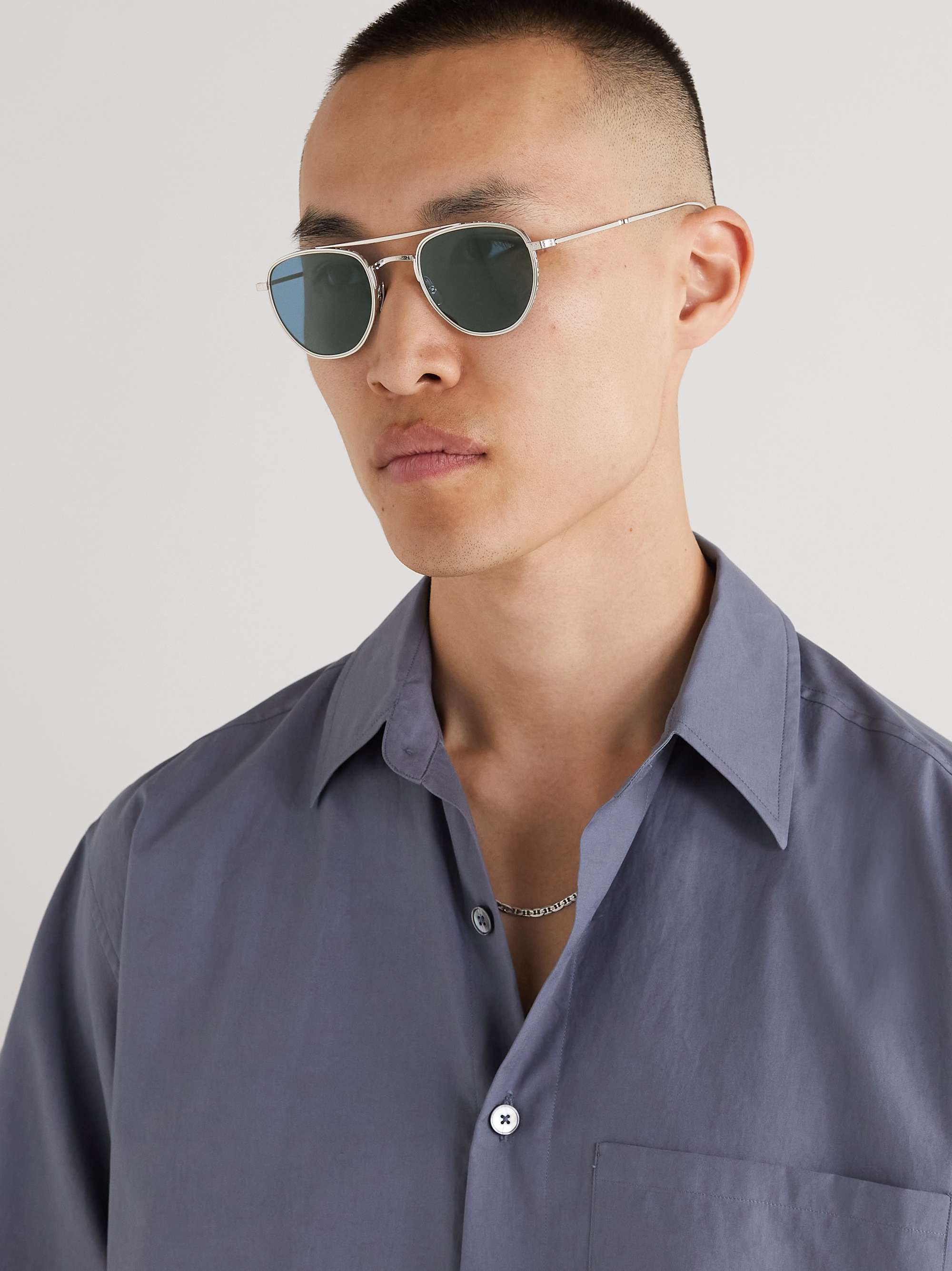 MR LEIGHT Roku II Aviator-Style Titanium Sunglasses
