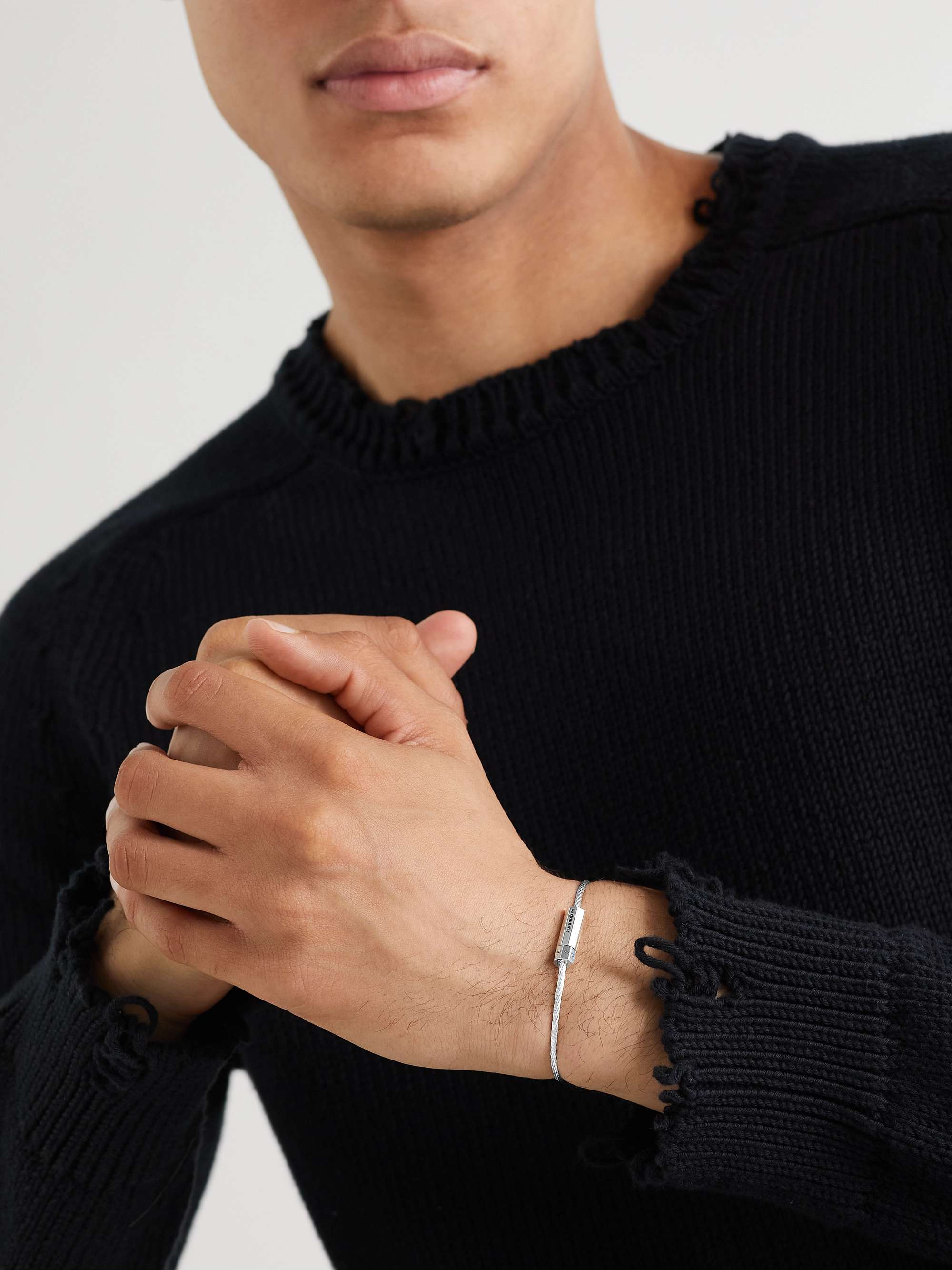 LE GRAMME 7g Sterling Silver and Tsavorite Bracelet