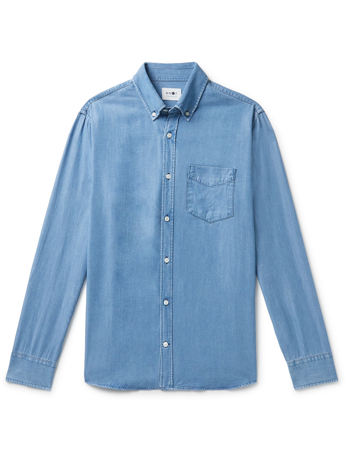 NN07 LEVON BUTTON-DOWN COLLAR INDIGO-DYED TENCEL™ LYOCELL SHIRT