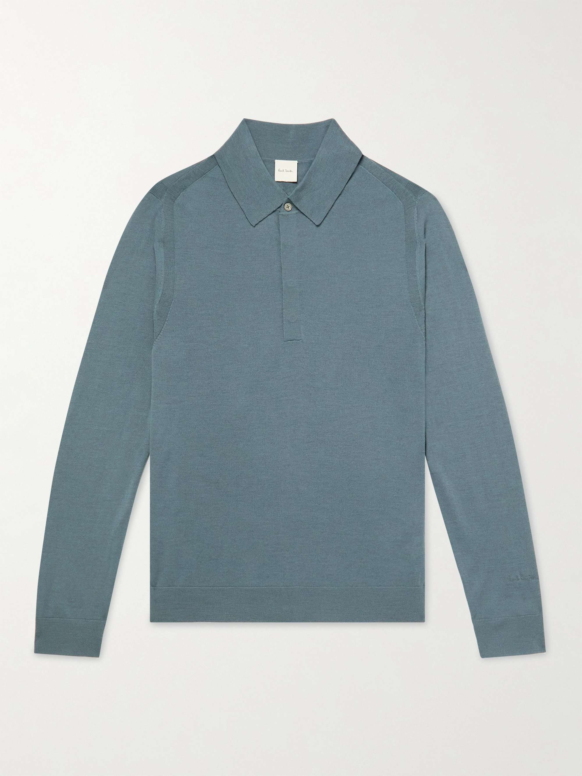PAUL SMITH Merino Wool Polo Shirt for Men | MR PORTER