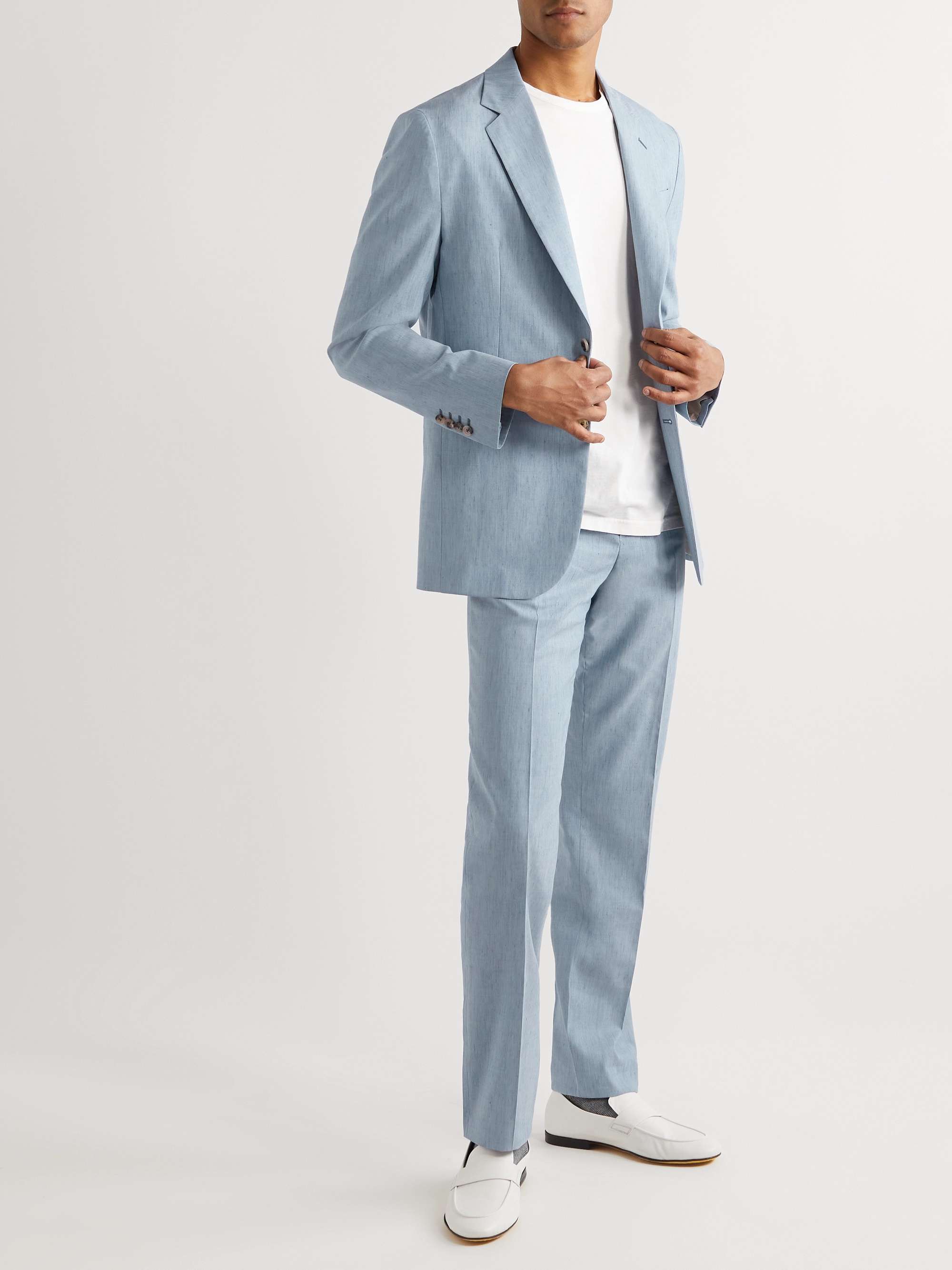 Grey Wool slimleg suit trousers  Paul Smith  MATCHESFASHION US