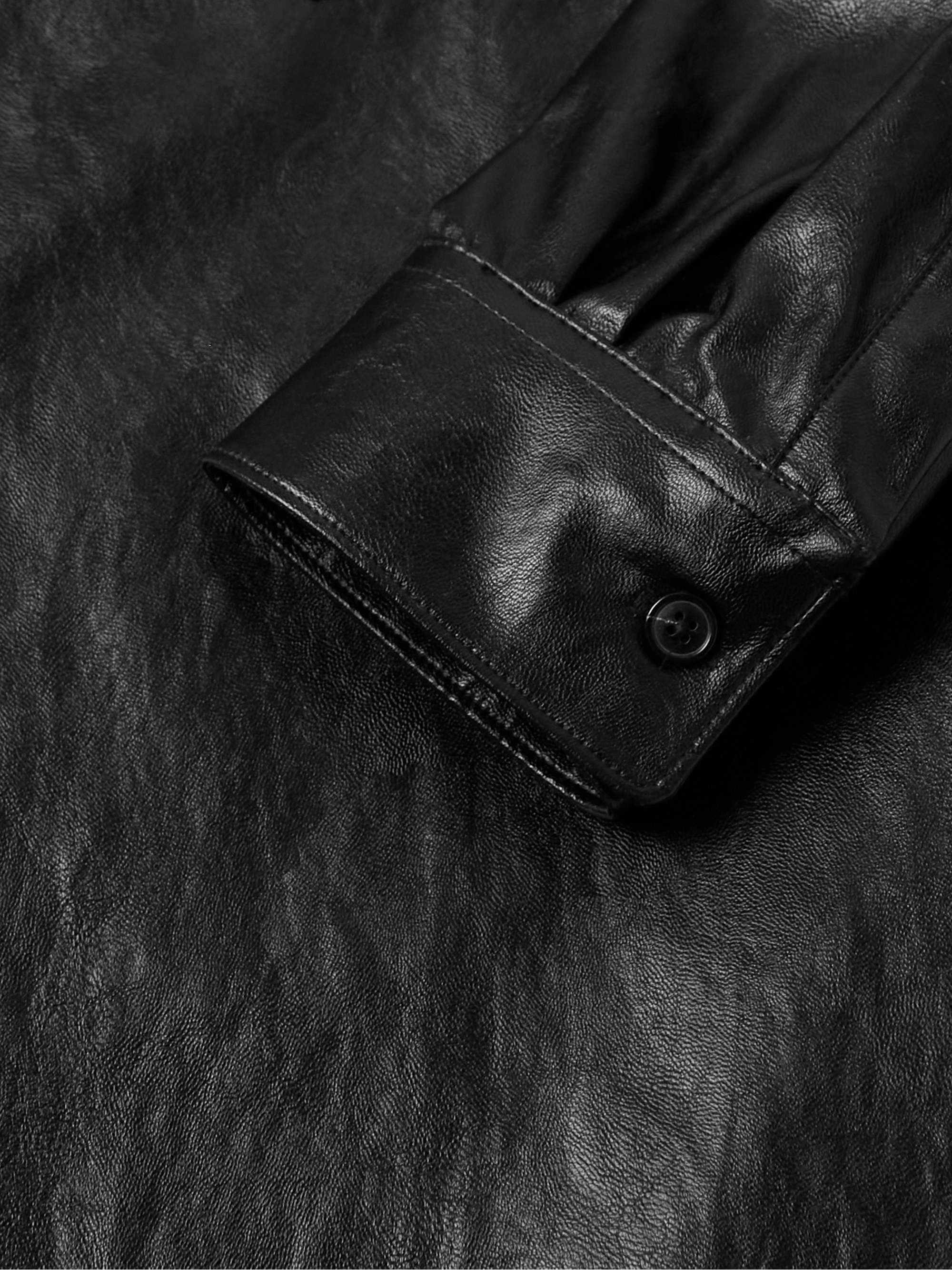 OUR LEGACY Coco 70s Crinkled Faux Leather Shirt