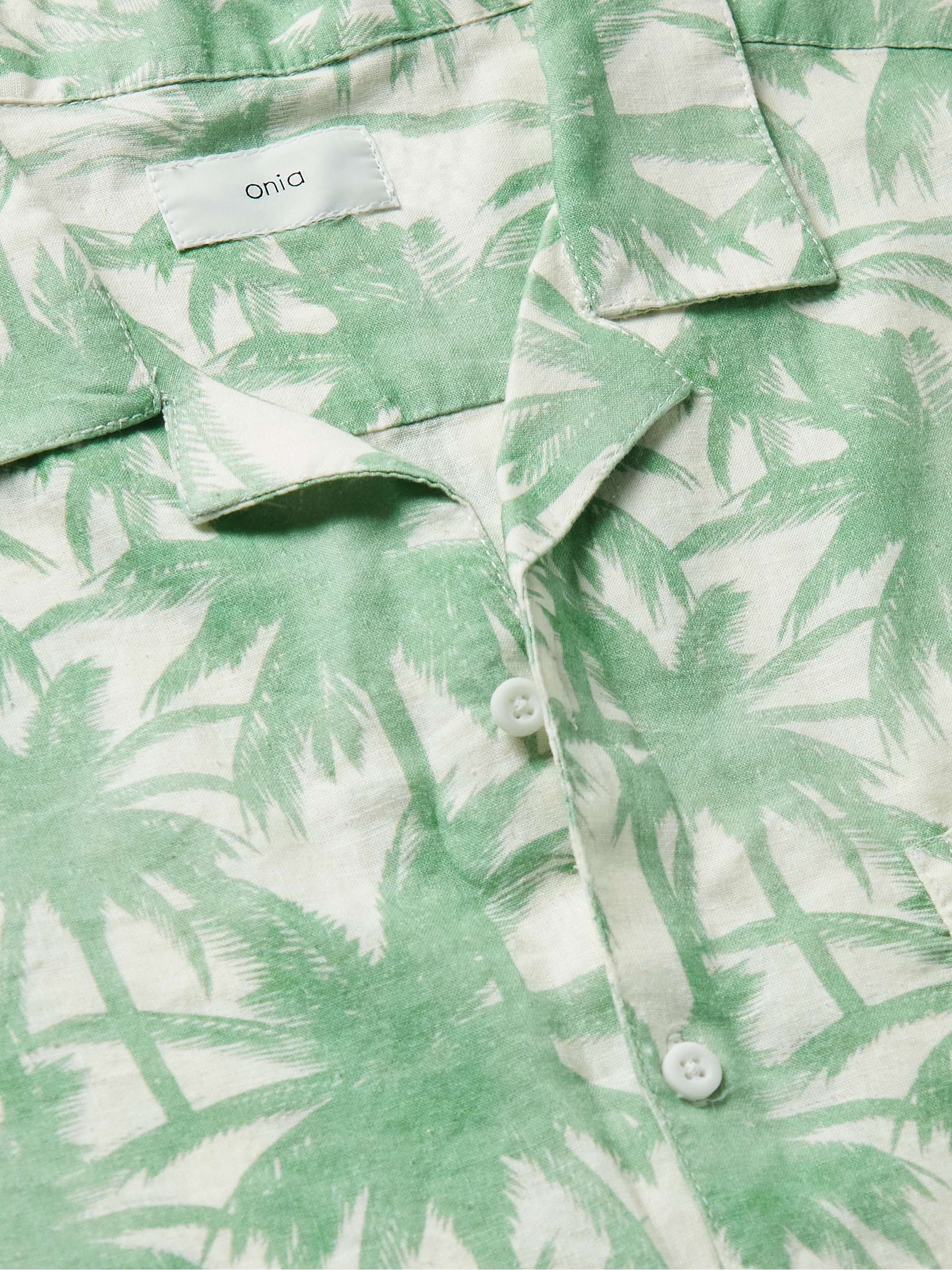 ONIA Vacation Camp-Collar Printed Linen-Blend Shirt for Men | MR PORTER