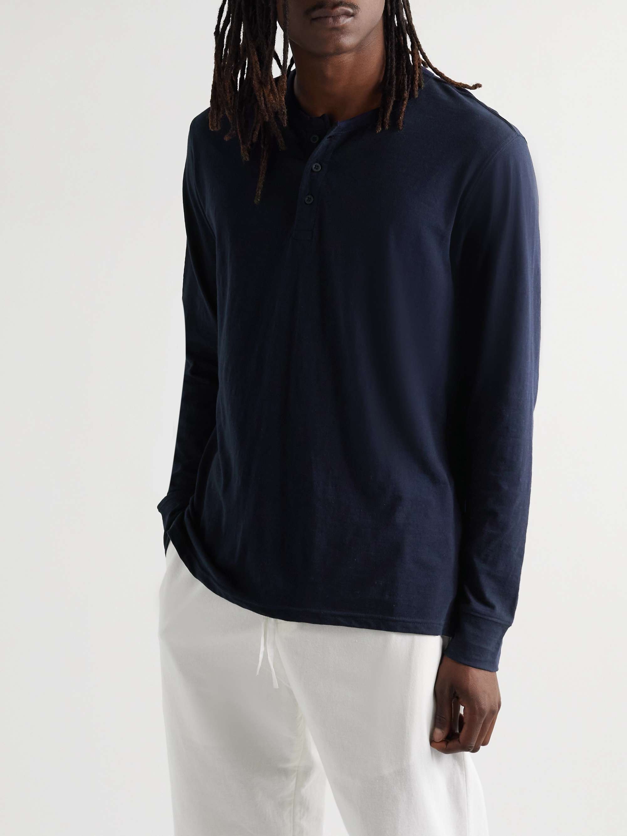 ONIA Slub CottonJersey Henley TShirt for Men MR PORTER