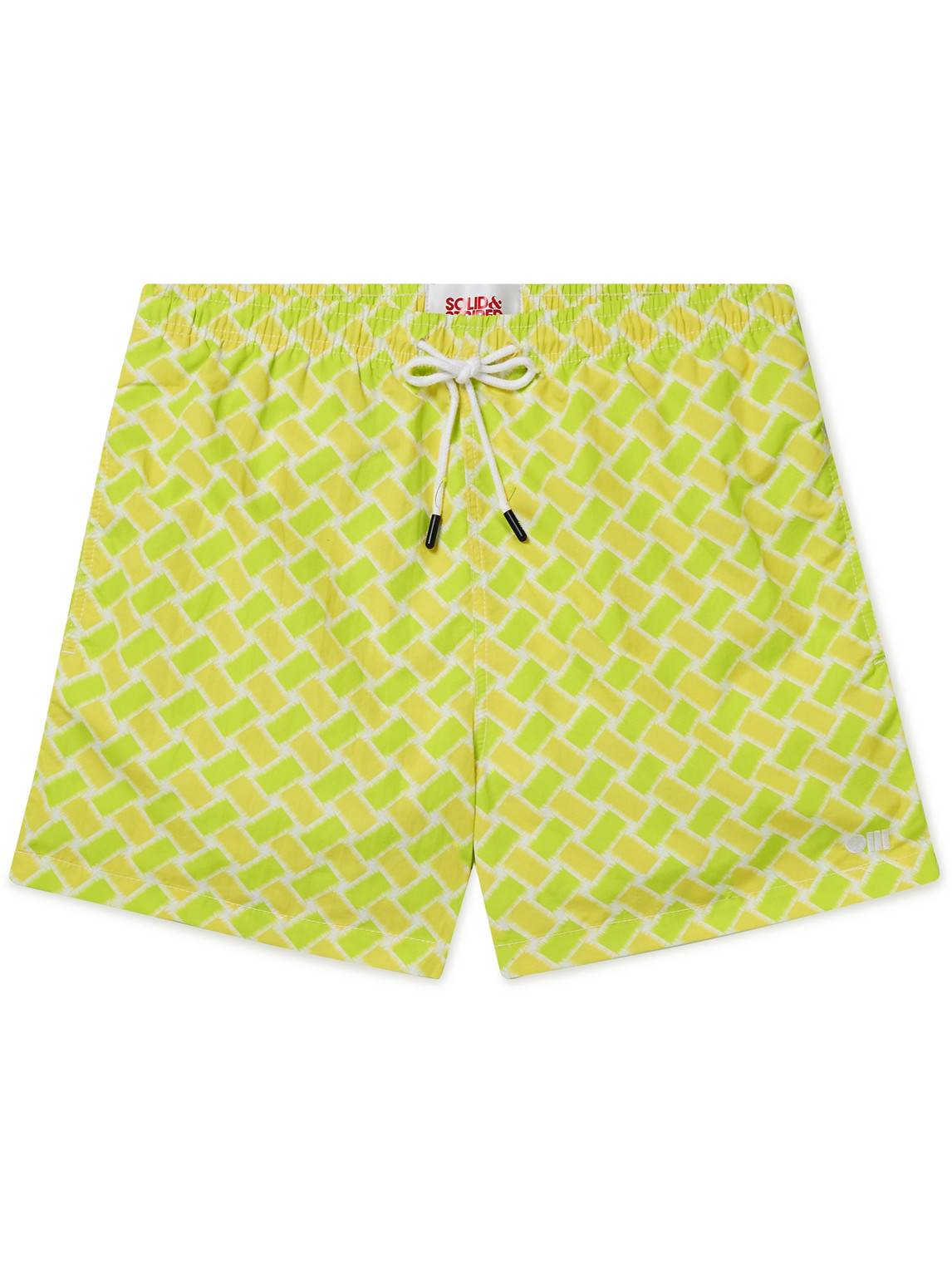SOLID & STRIPED – The Classic Straight-Leg Mid-Length Printed Swim Shorts