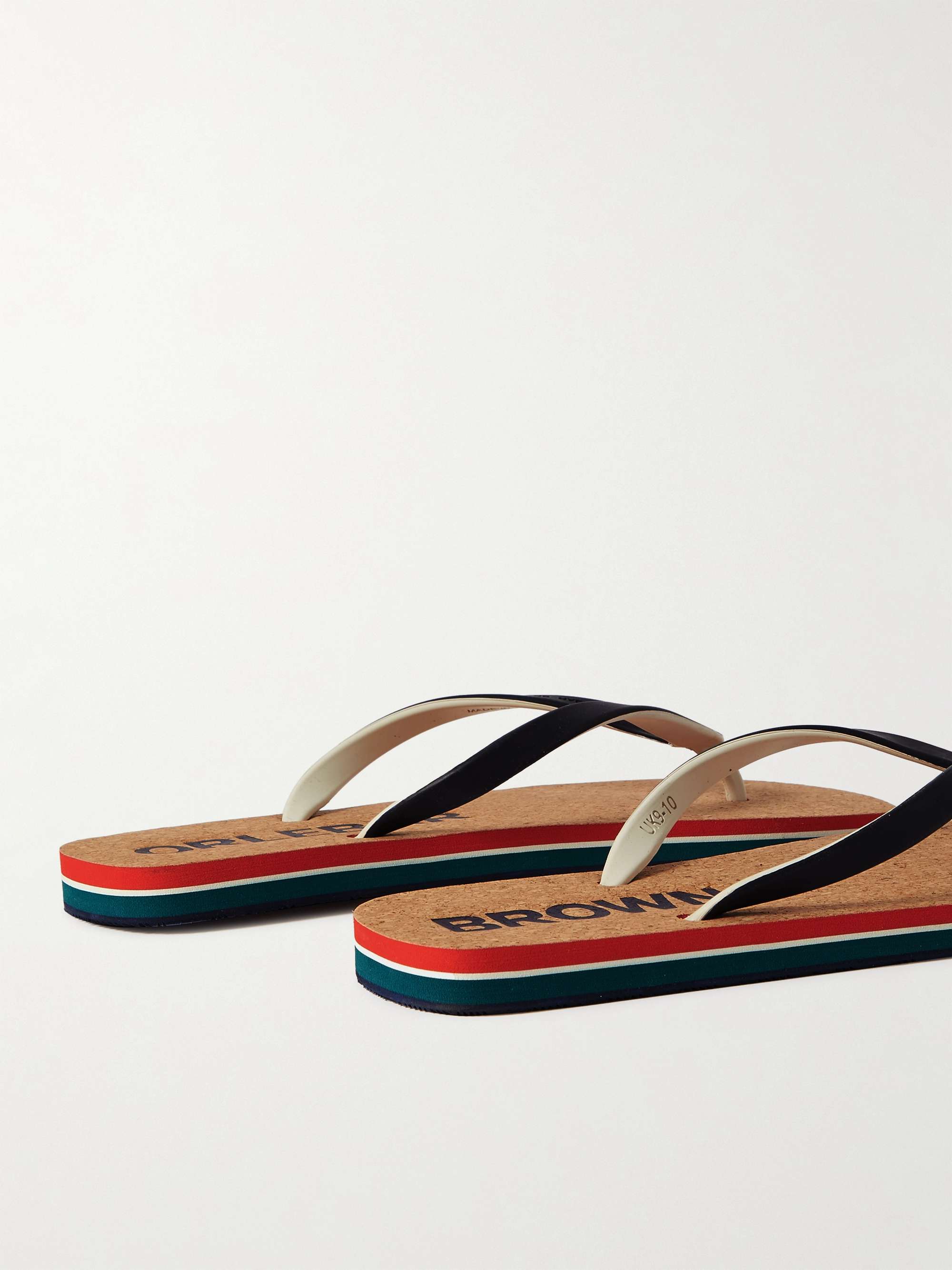 ORLEBAR BROWN Haston Logo-Debossed Rubber and Cork Flip Flops