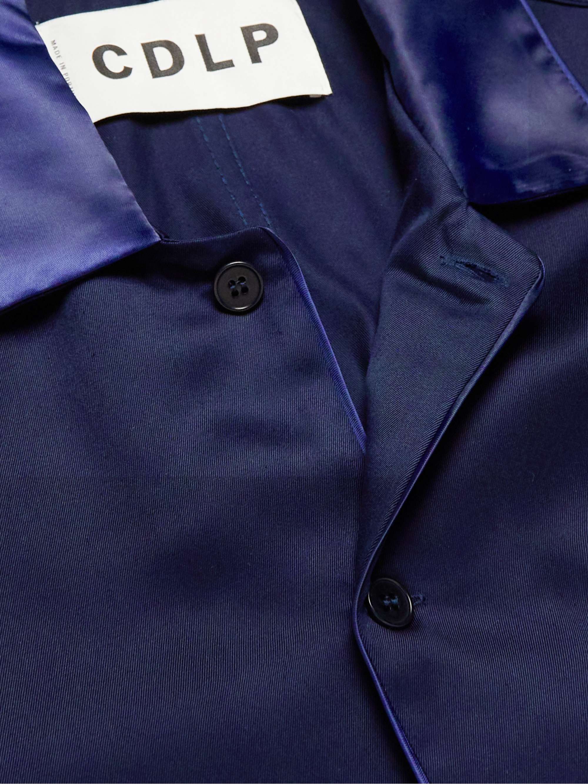 CDLP Home Satin-Trimmed Lyocell-Twill Pyjama Shirt