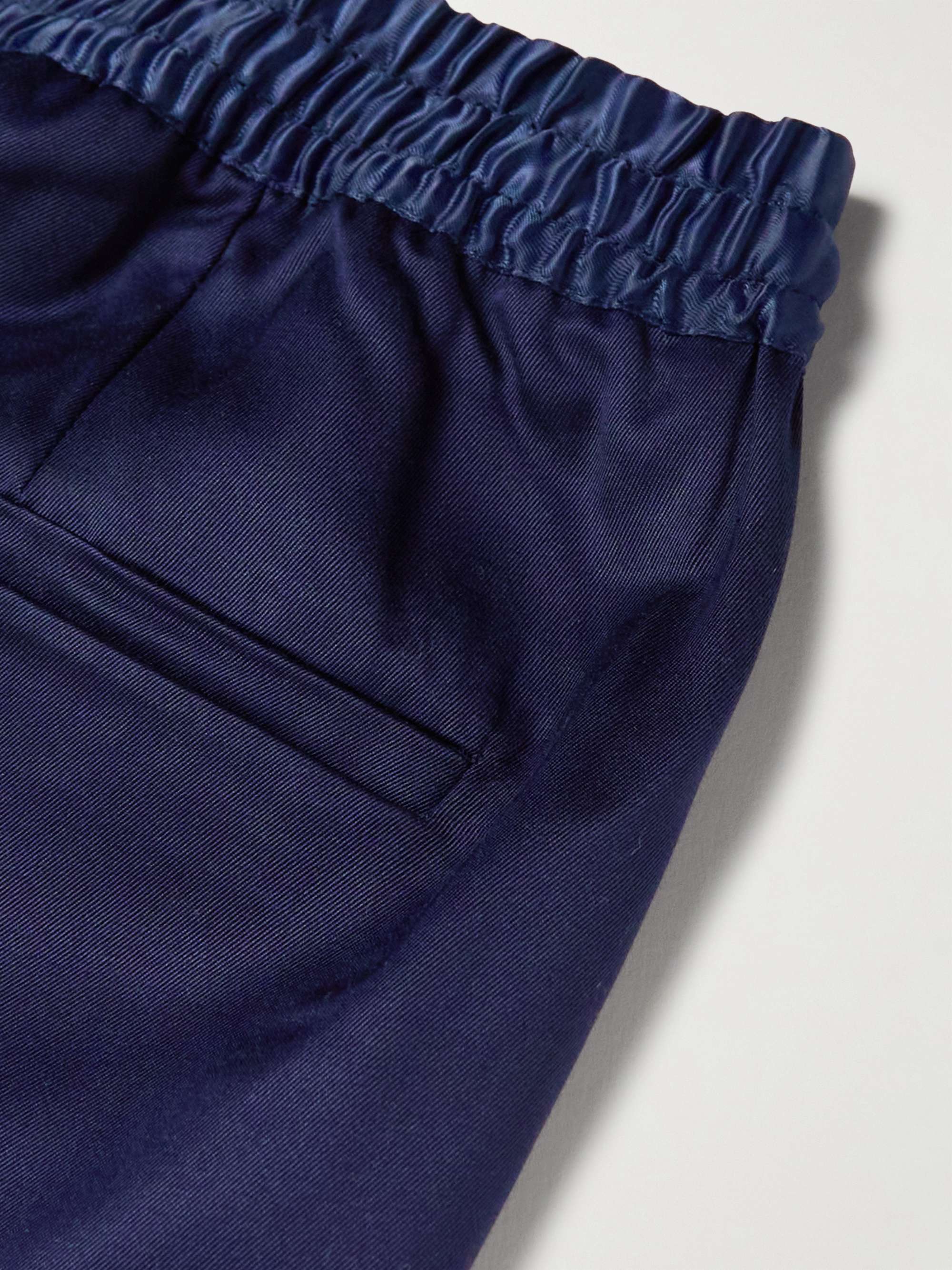 CDLP Home Satin-Trimmed Lyocell-Twill Pyjama Shorts