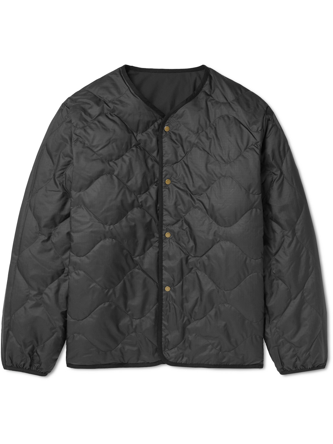 Nanamica Reversible Quilted Ripstop And Shell Down Jacket In Black