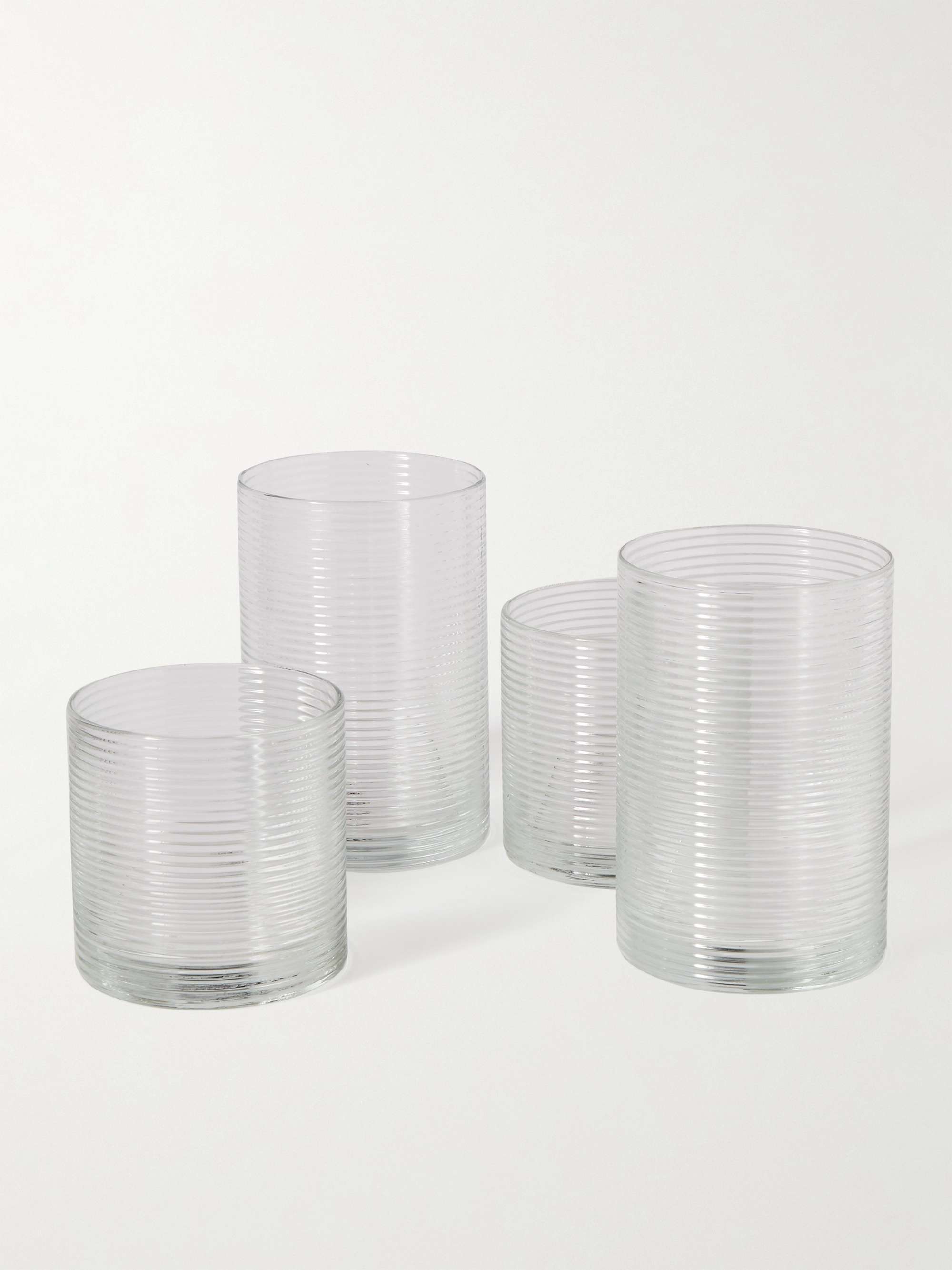 THE CONRAN SHOP Set of Four Ribbed Highball Glasses
