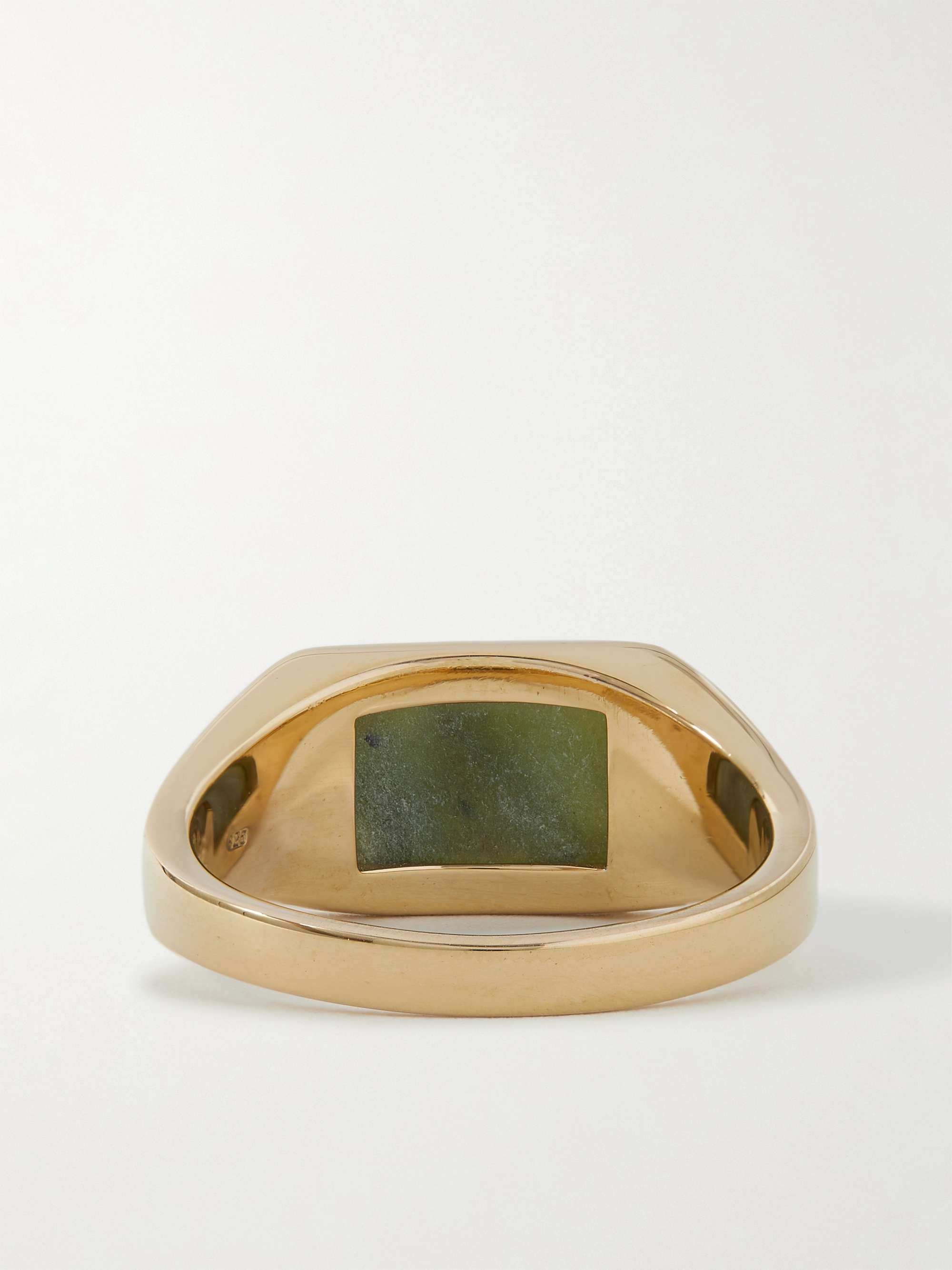 MIANSAI Lennox Gold Vermeil and Jasper Signet Ring