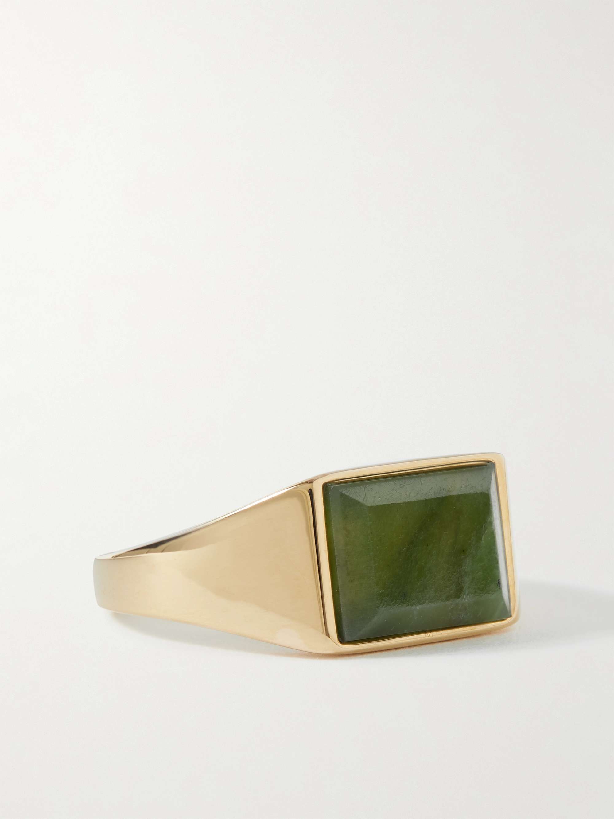 MIANSAI Lennox Gold Vermeil and Jasper Signet Ring