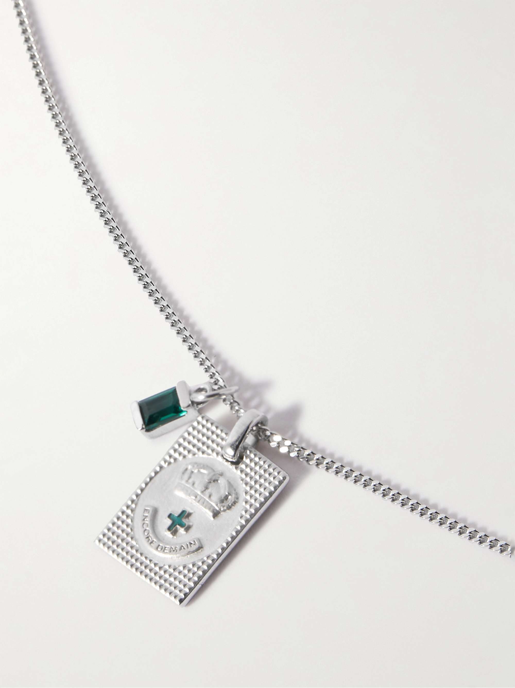 MIANSAI Silver Quartz Pendant Necklace