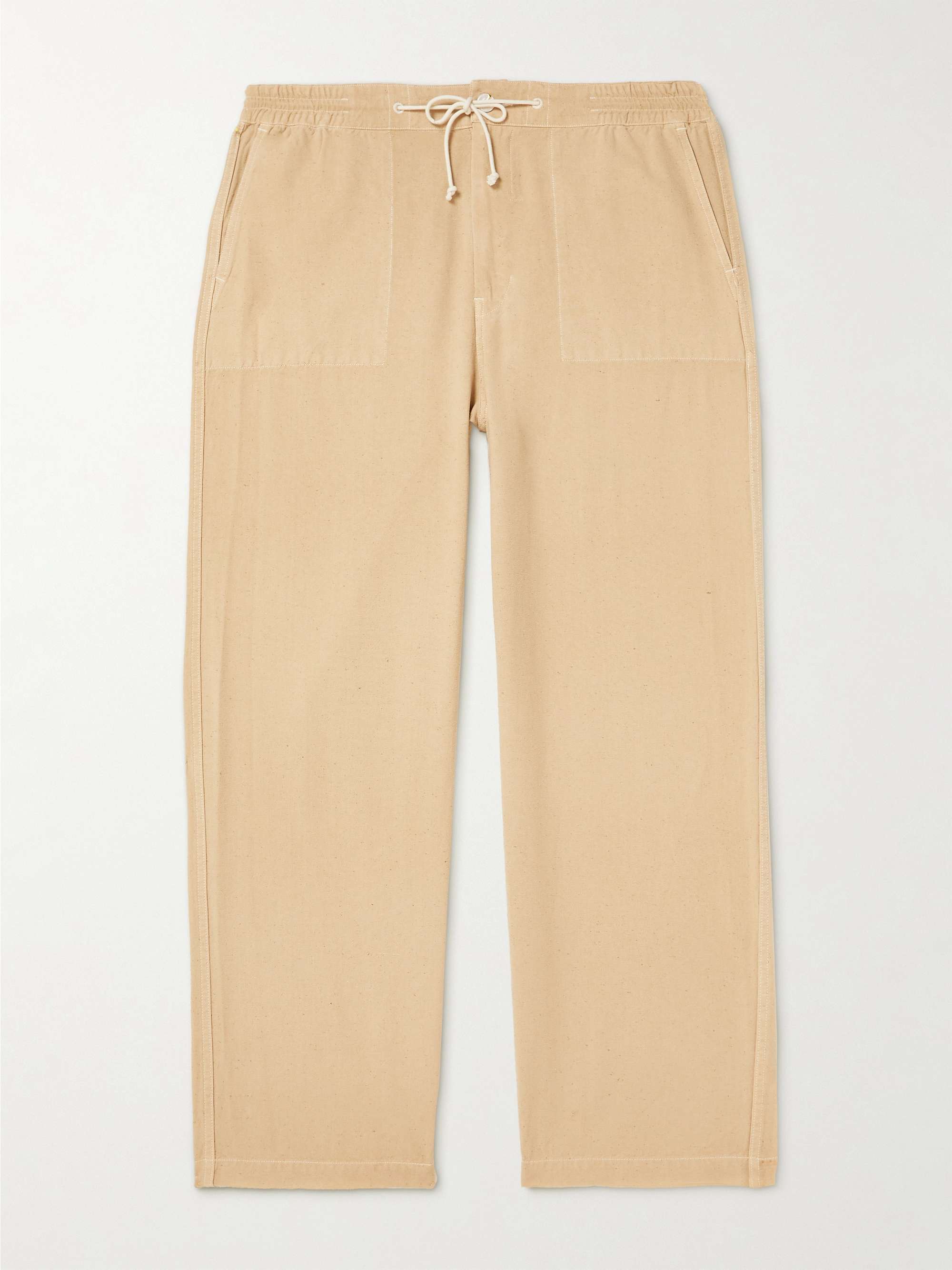 COTTLE Tapered Silk Drawstring Trousers