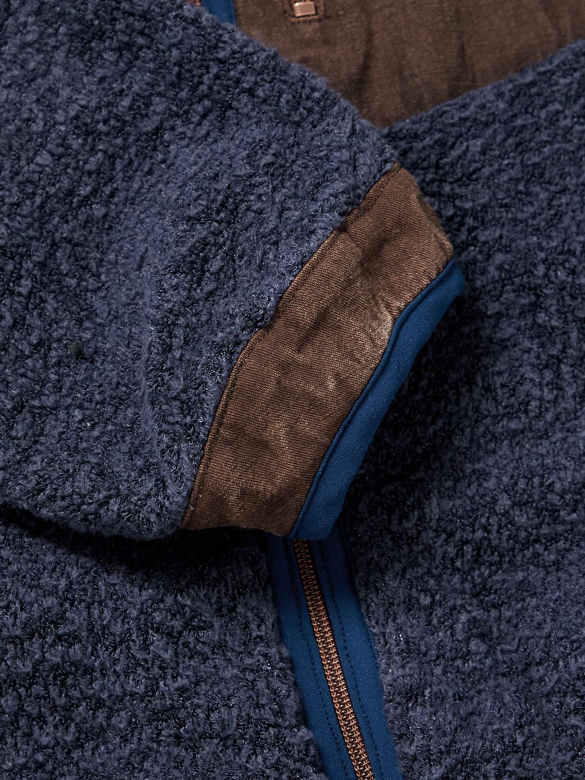 COTTLE Twill-Panelled Supima Cotton and Yak-Blend Fleece Jacket