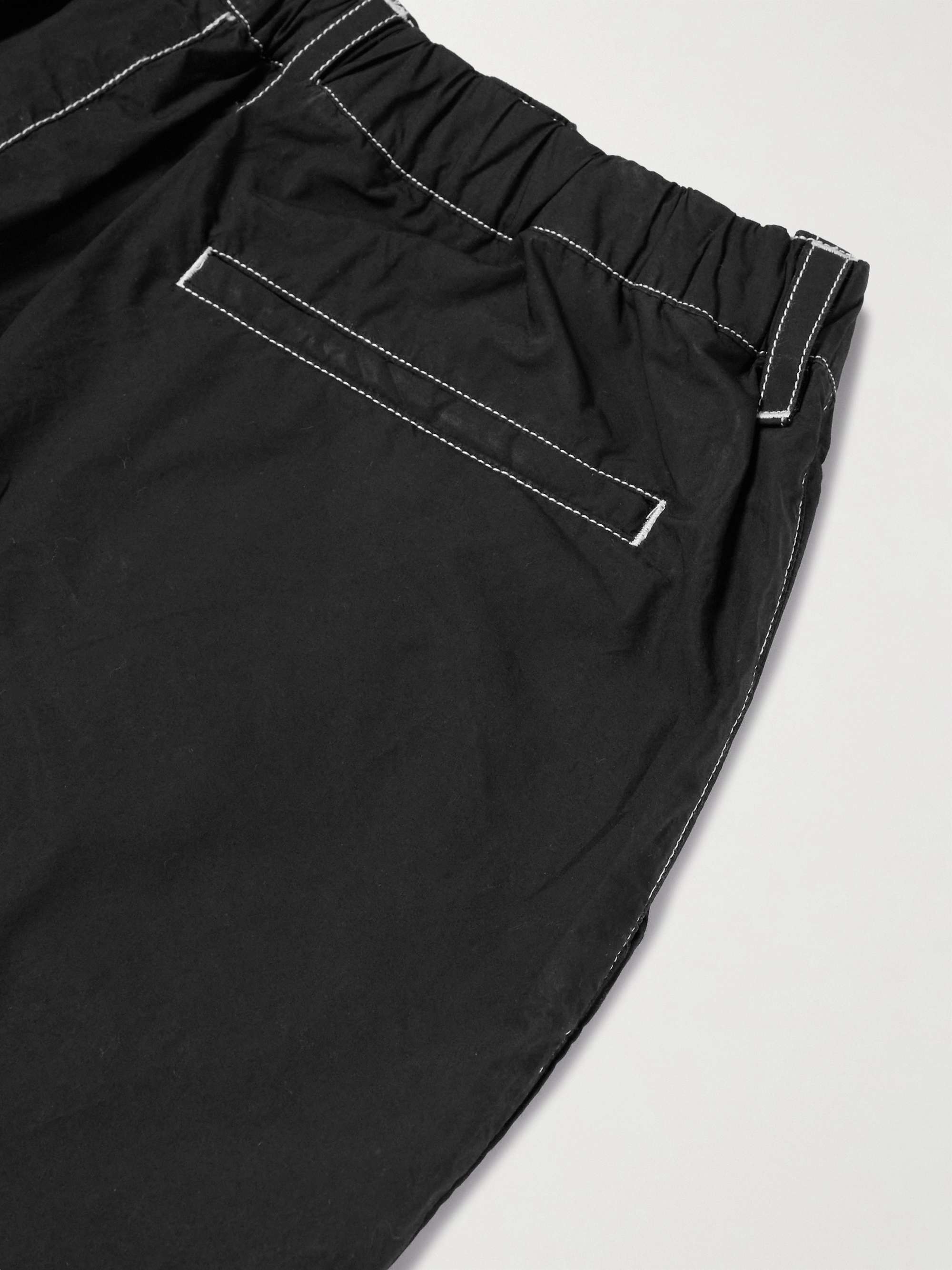 COTTLE Zen Loan Tactac Wide-Leg Pleated Cotton Shorts