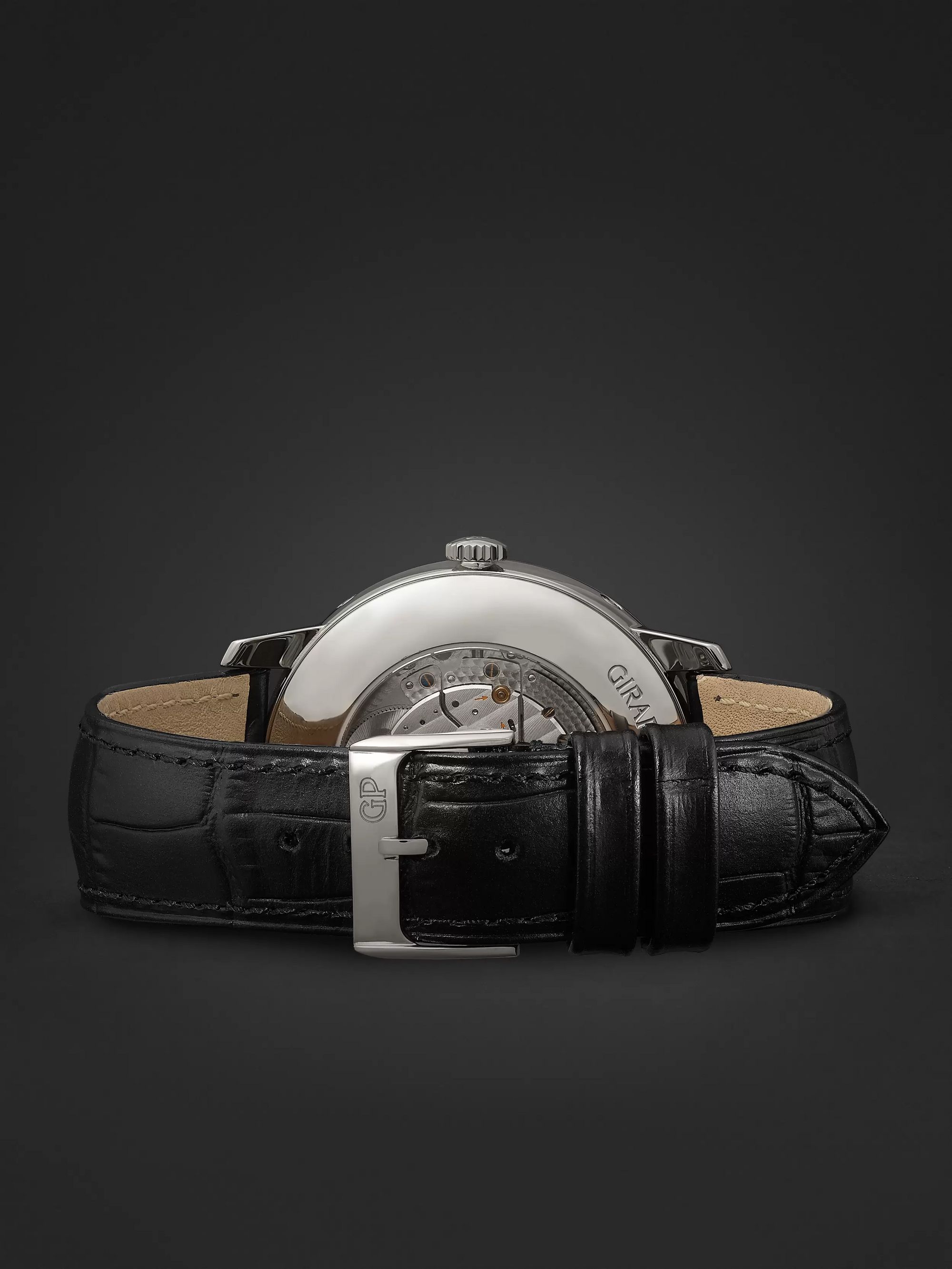 GIRARD-PERREGAUX 1966 Full Calendar Automatic 40mm Stainless Steel and Alligator Watch, Ref. No. 49535-11-131-BB60