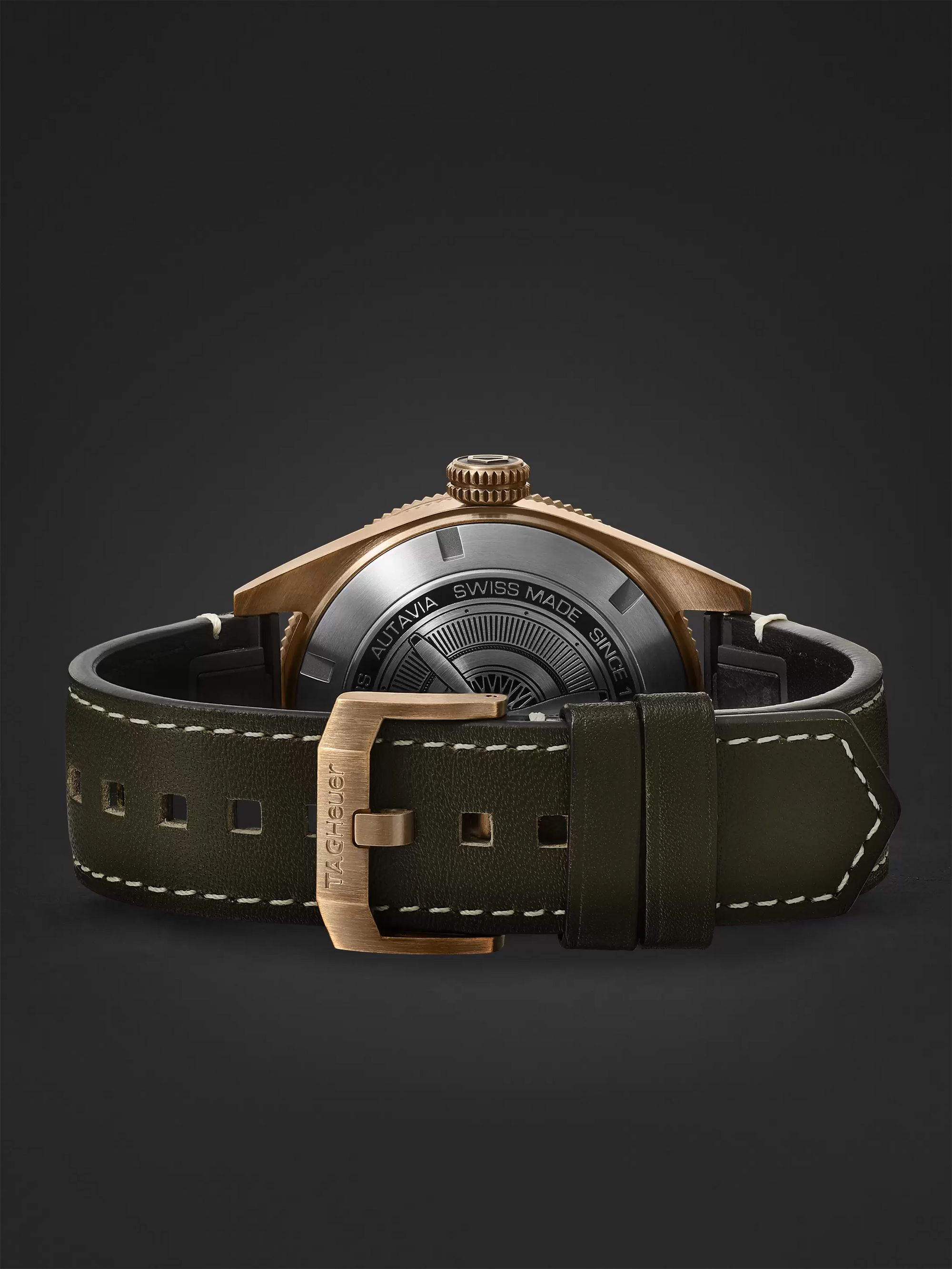 TAG HEUER Autavia Automatic Chronometer 42mm Bronze and Leather Watch, Ref. No. WBE5190.FC8268
