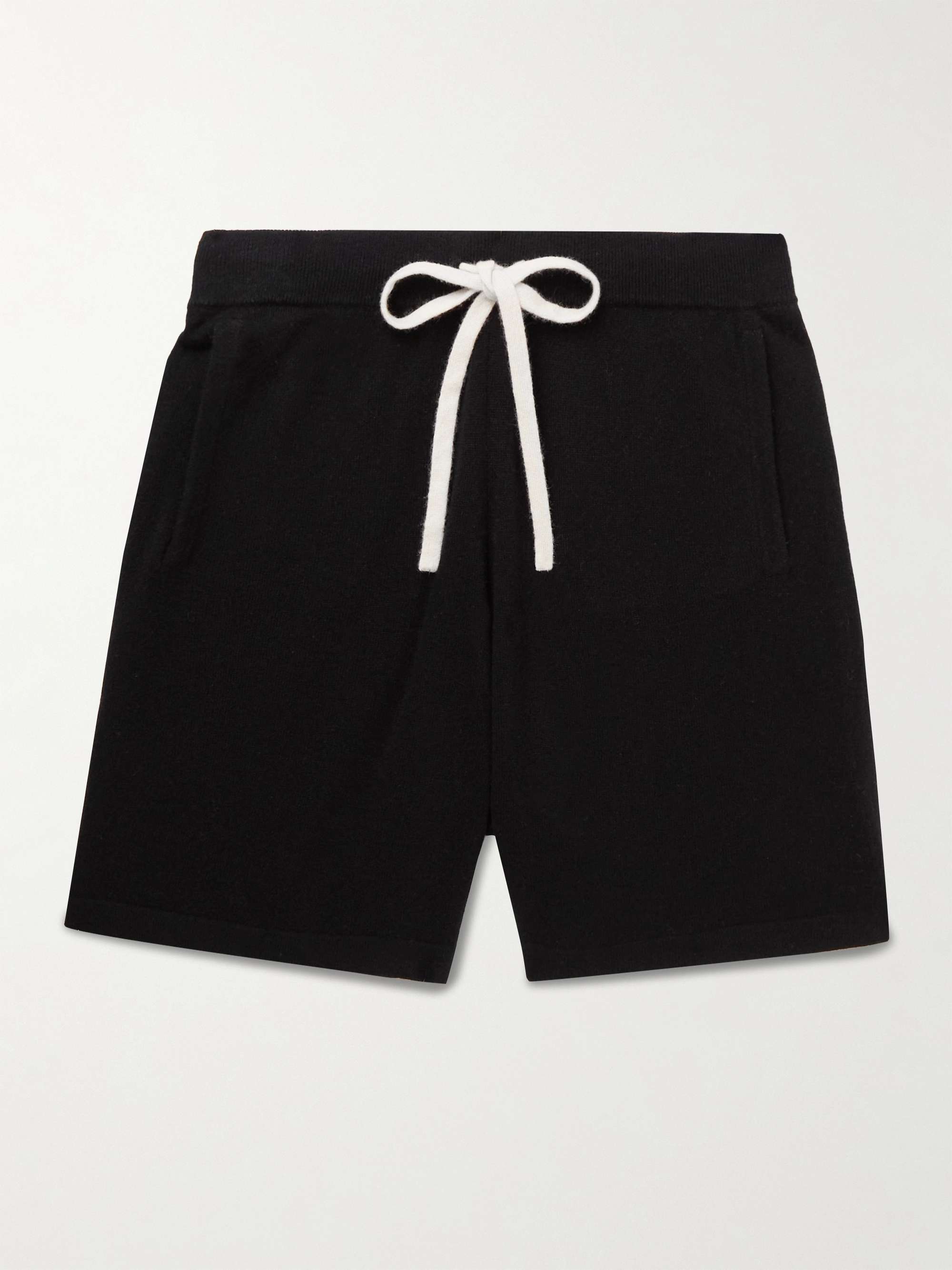 ALLUDE Straight-Leg Virgin Wool and Cashmere-Blend Drawstring Shorts ...