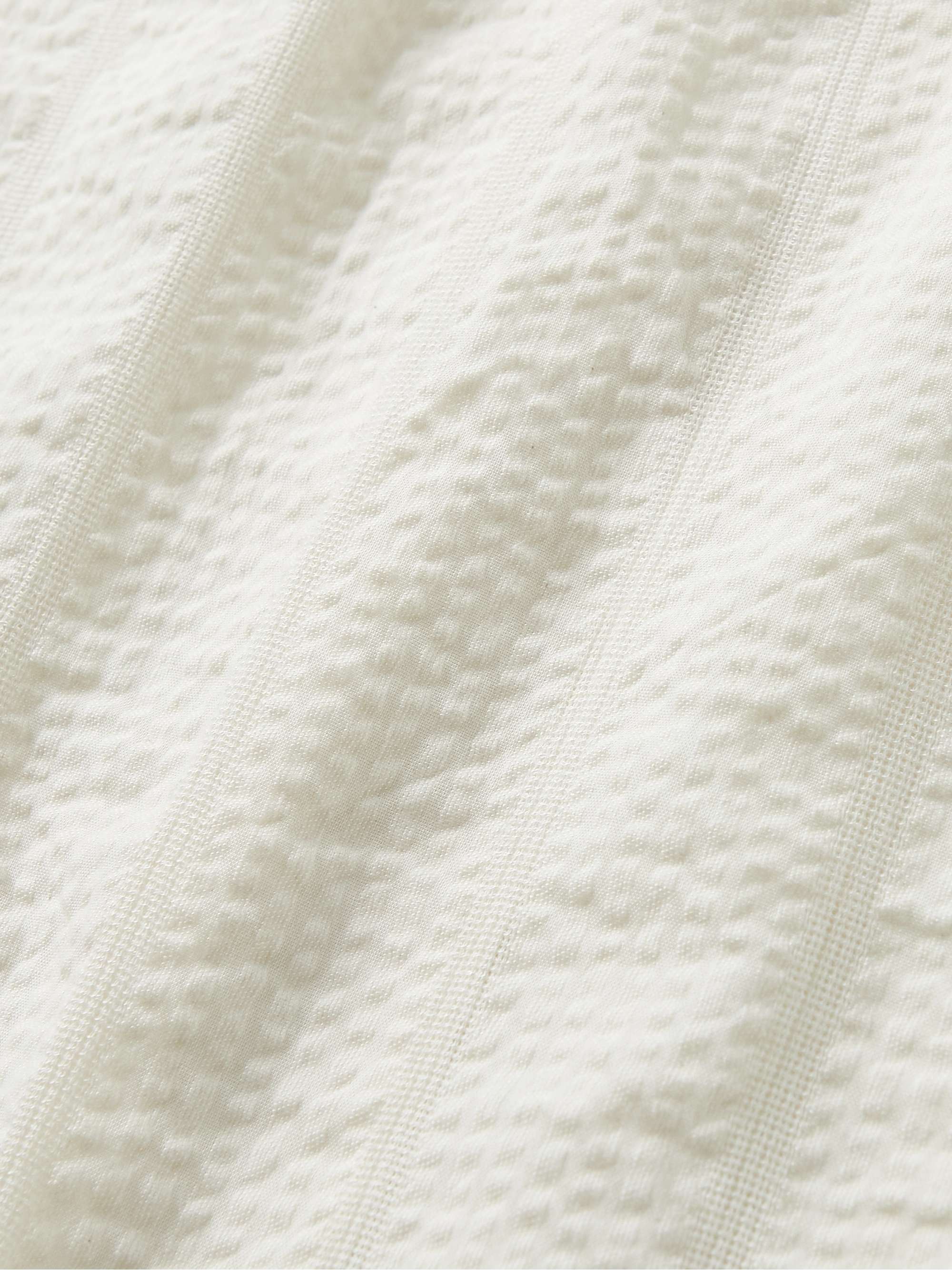 CORRIDOR Camp-Collar Striped Cotton-Blend Seersucker Shirt