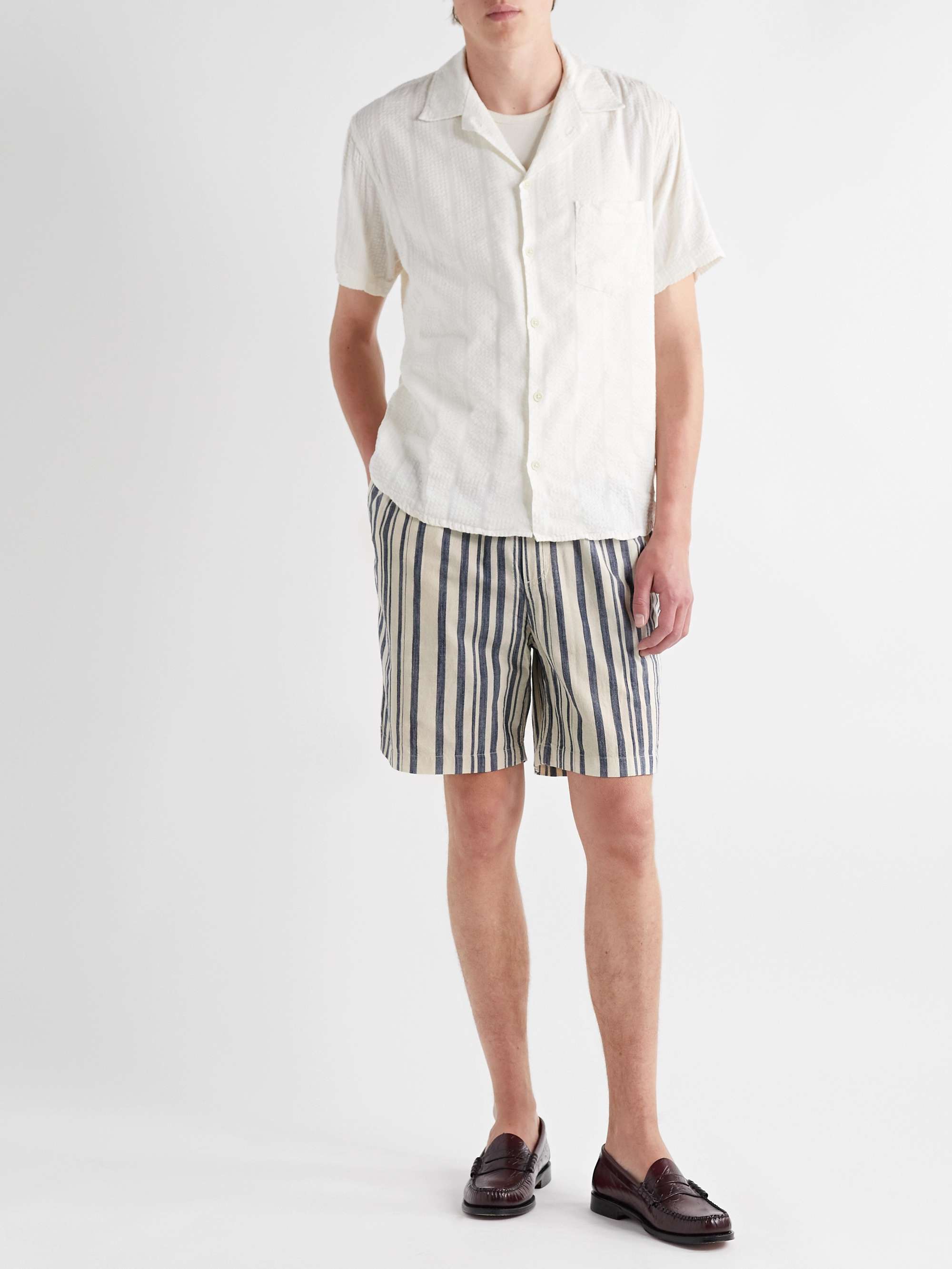 Guess striped cheap drawstring shorts