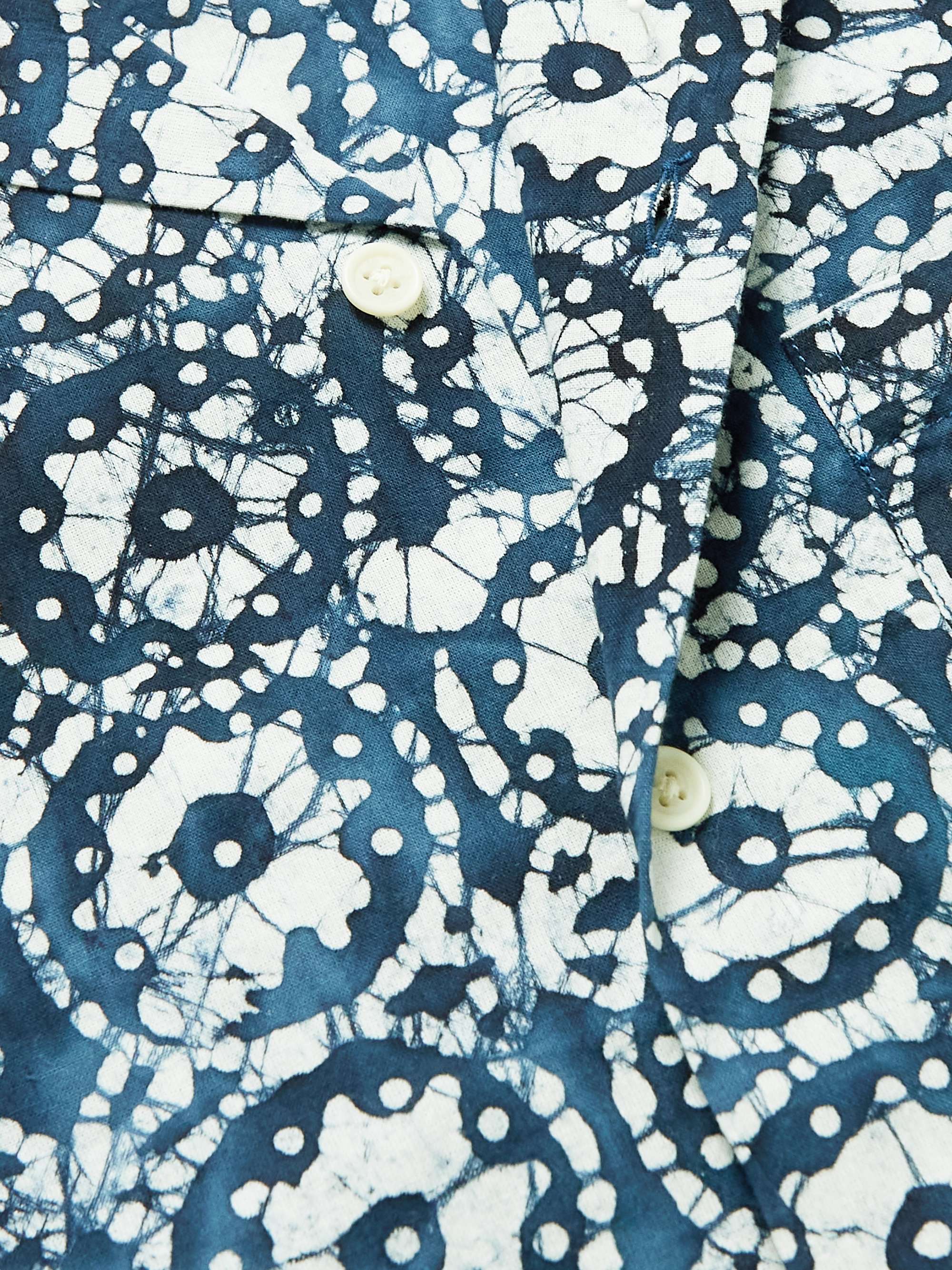 CORRIDOR Convertible-Collar Printed Cotton Shirt