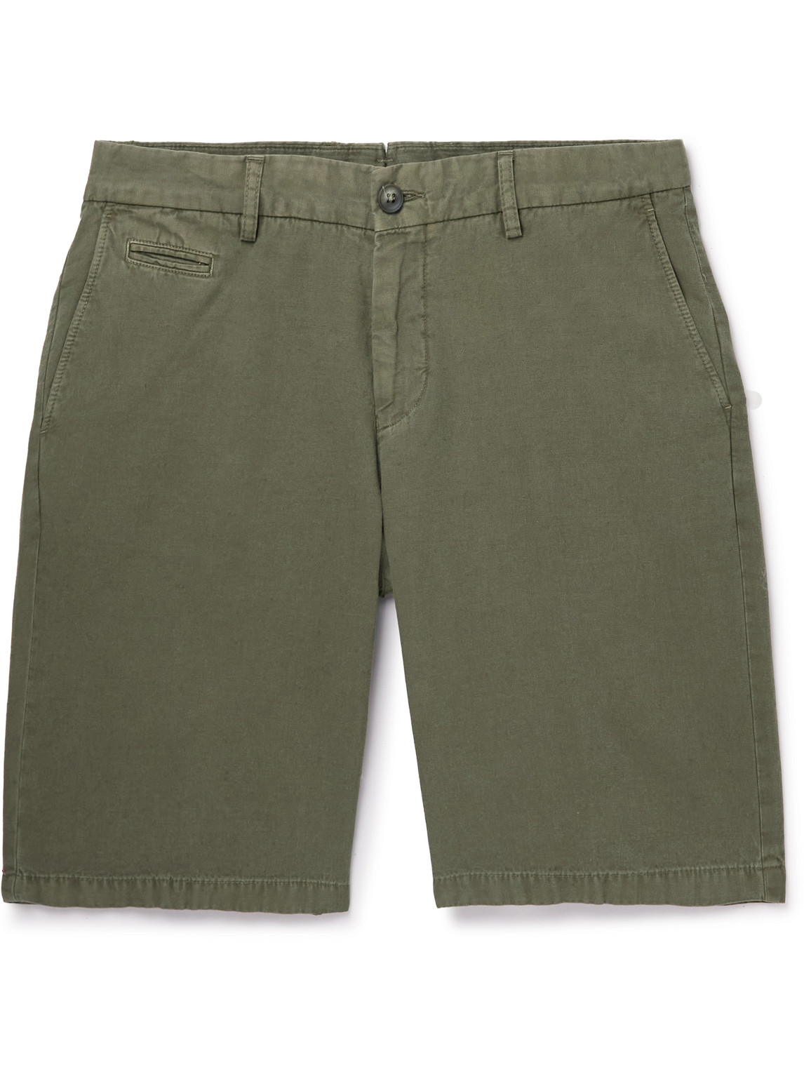 Straight-Leg Cotton, Linen and Lyocell-Blend Bermuda Shorts