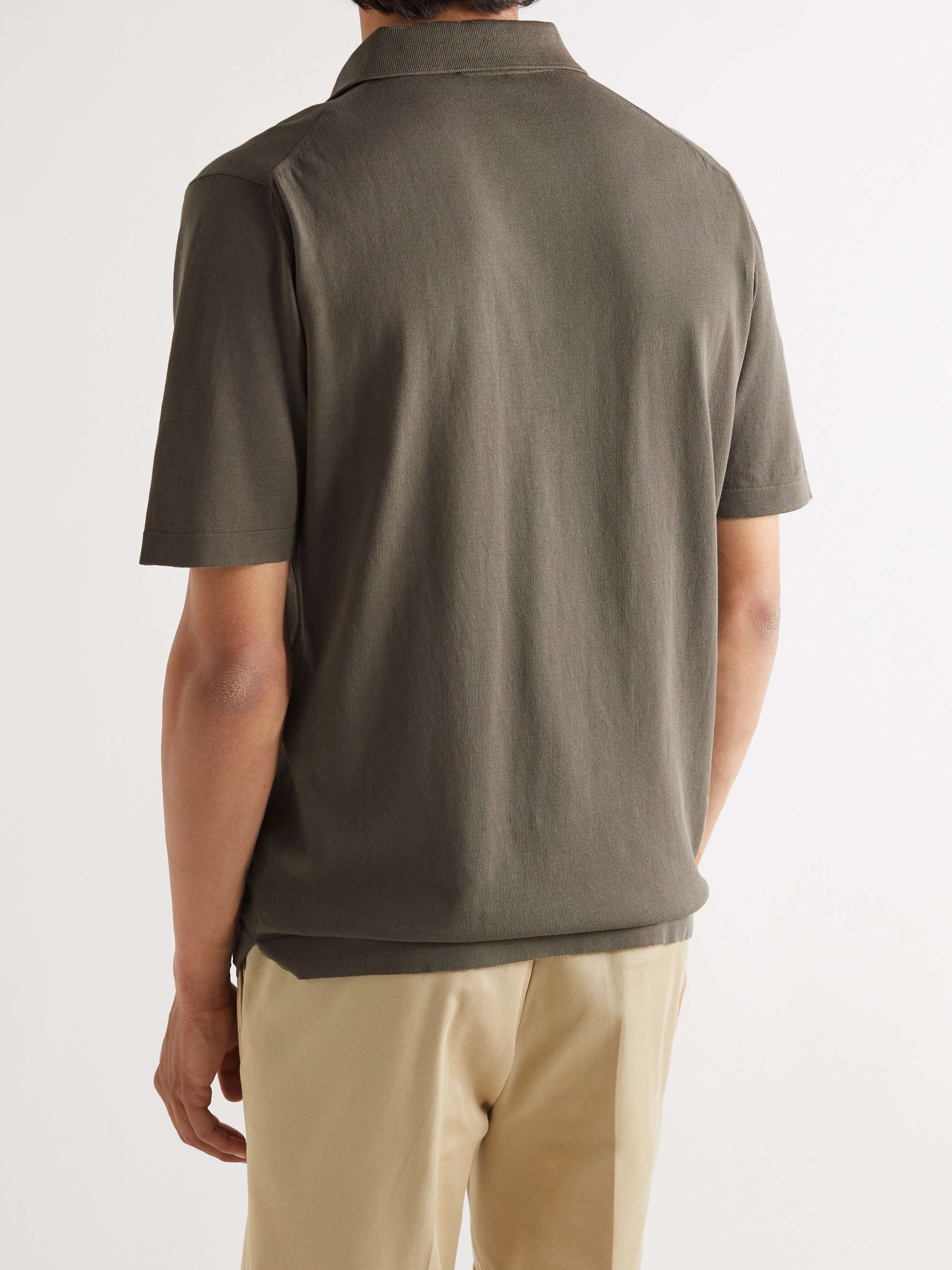 DE PETRILLO Cotton-Jersey Polo Shirt