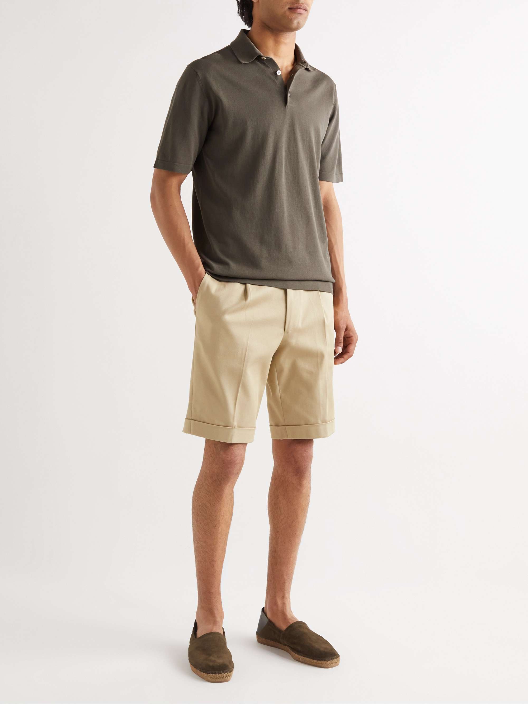 DE PETRILLO Cotton-Jersey Polo Shirt