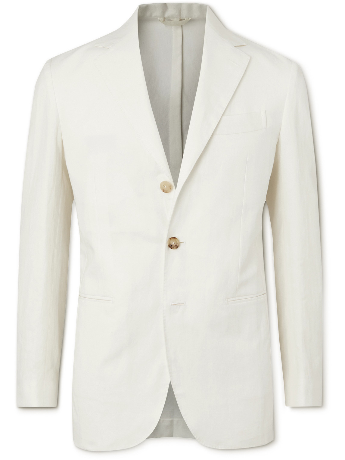 Unstructured Cotton and Hemp-Blend Suit Jacket