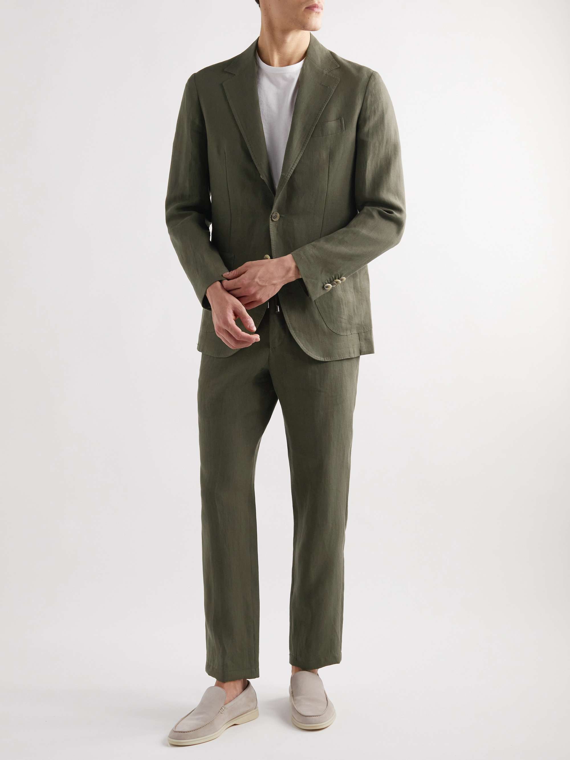 DE PETRILLO Unstructured Linen Suit Jacket for Men | MR PORTER